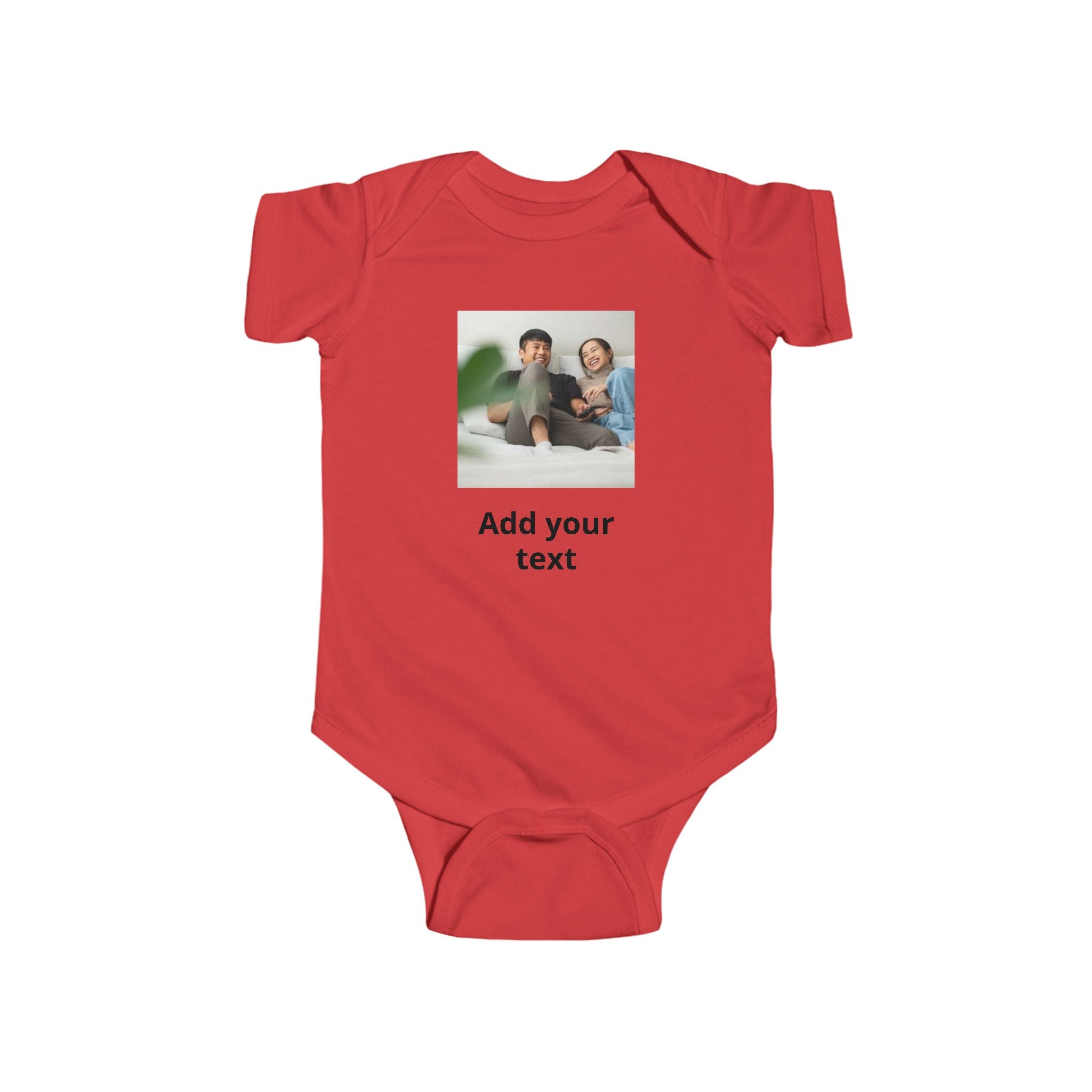 Personalized Infant Bodysuit - Custom Photo & Text Baby Onesie