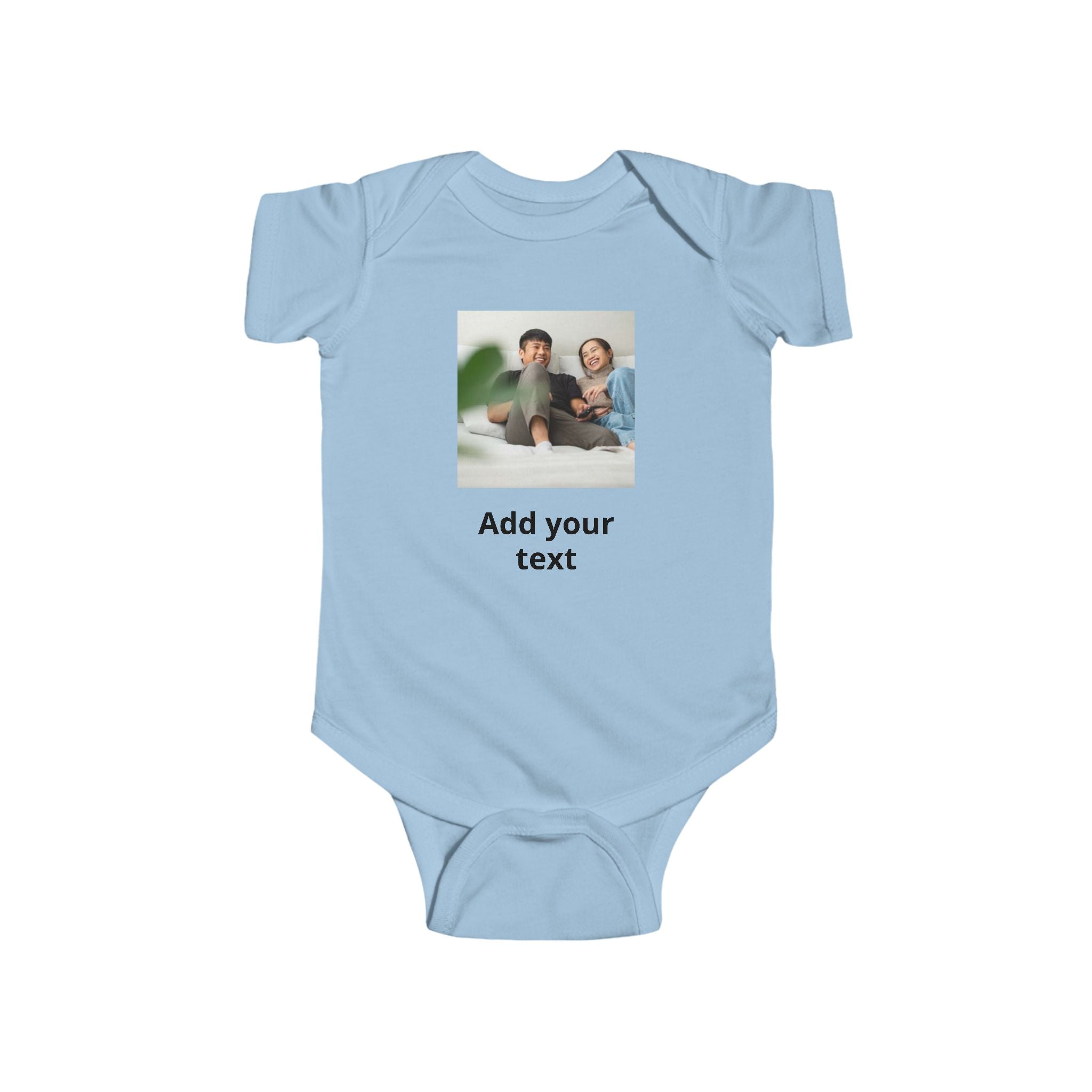 Personalized Infant Bodysuit - Custom Photo & Text Baby Onesie