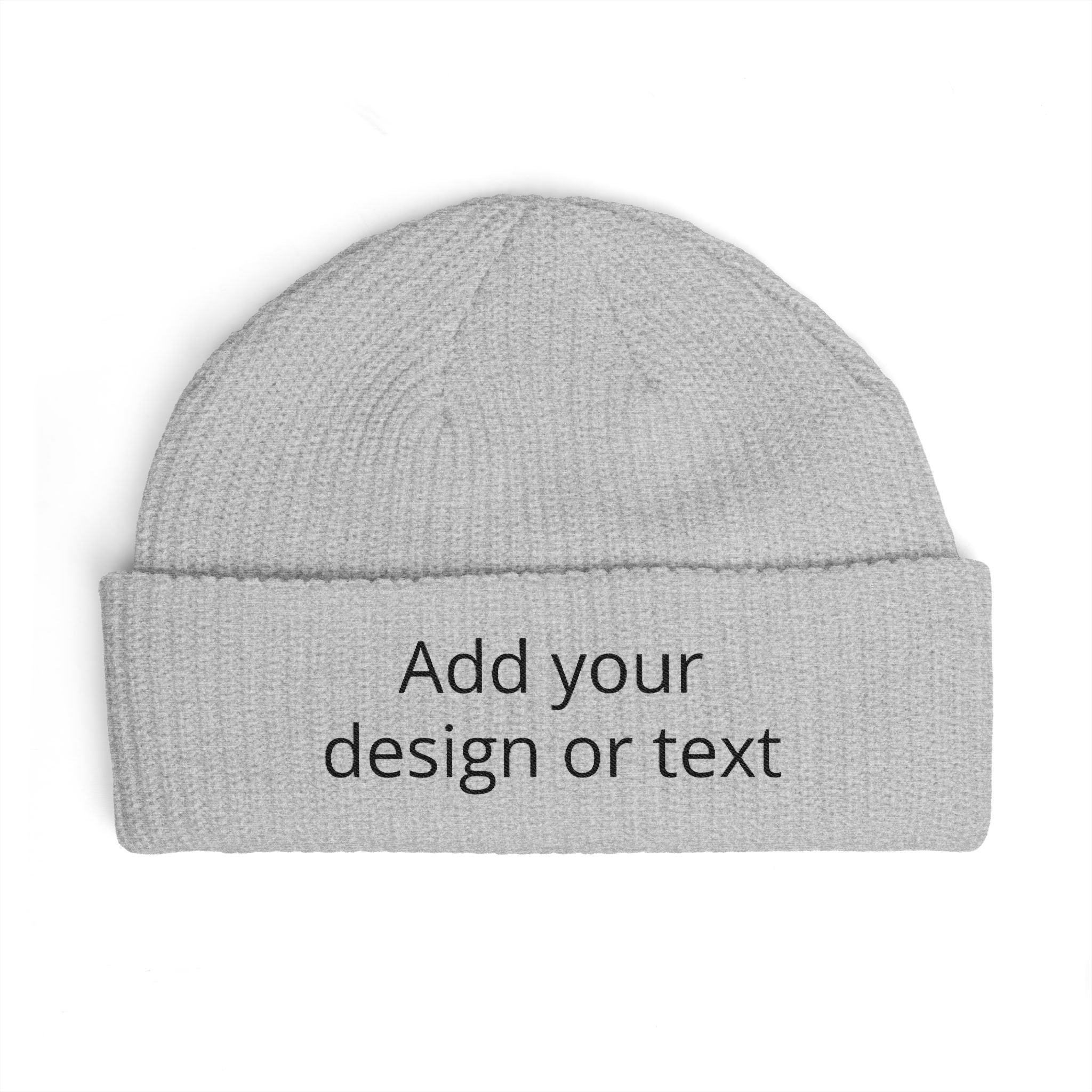 Custom Cuff Beanie — Personalized Knit Hat with Your Text or Design