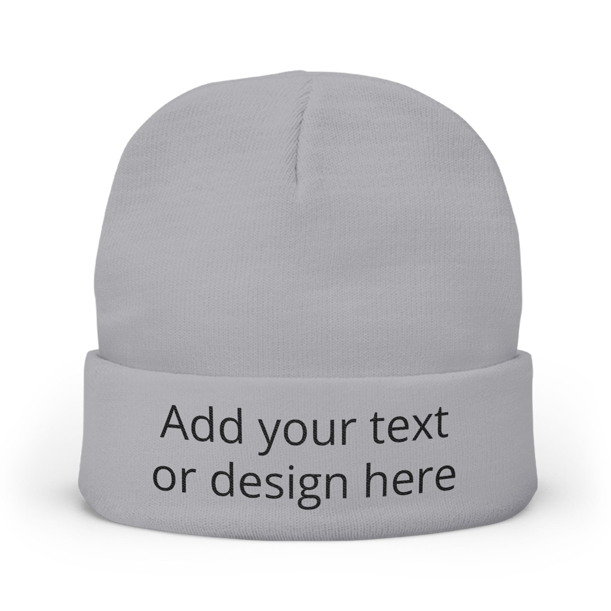 Custom Embroidered Knit Beanie — Personalized Cuff Hat