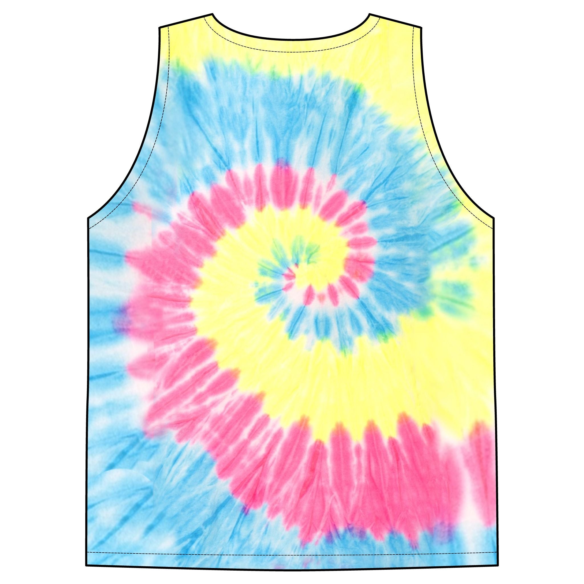 Custom Tie-Dye Tank Top — Personalized Photo & Text Summer Top