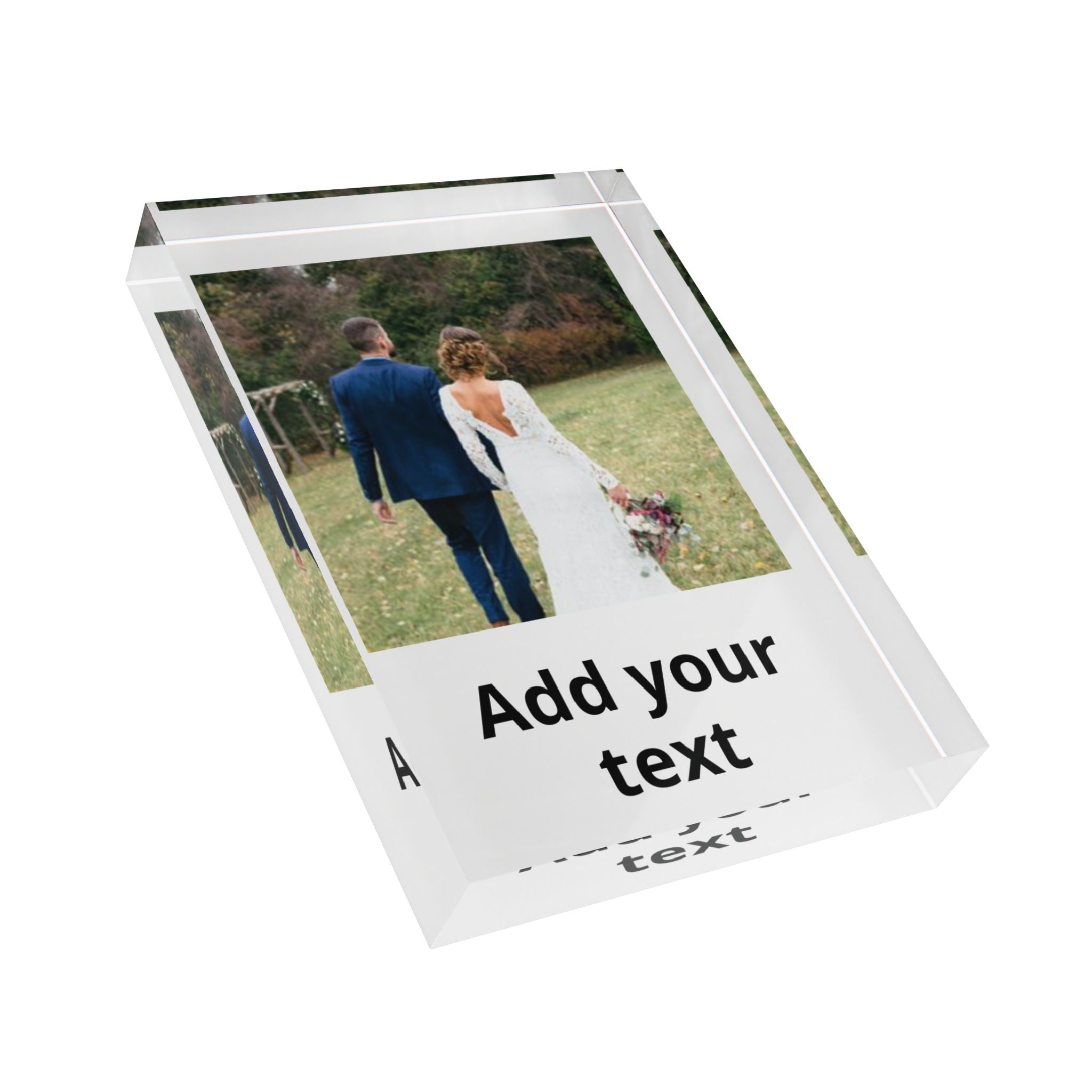 Acrylic Photo Block - Personalized Wedding Photo Display