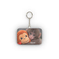 Custom Photo Mini Plush Keychain — Personalized Rectangle Keyring (Name/Text Option)