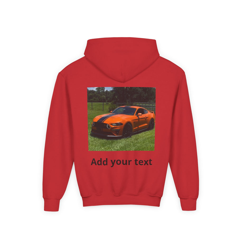 Youth Car Hoodie - "Dark Horse" Muscle Car Graphic Sweatshirt