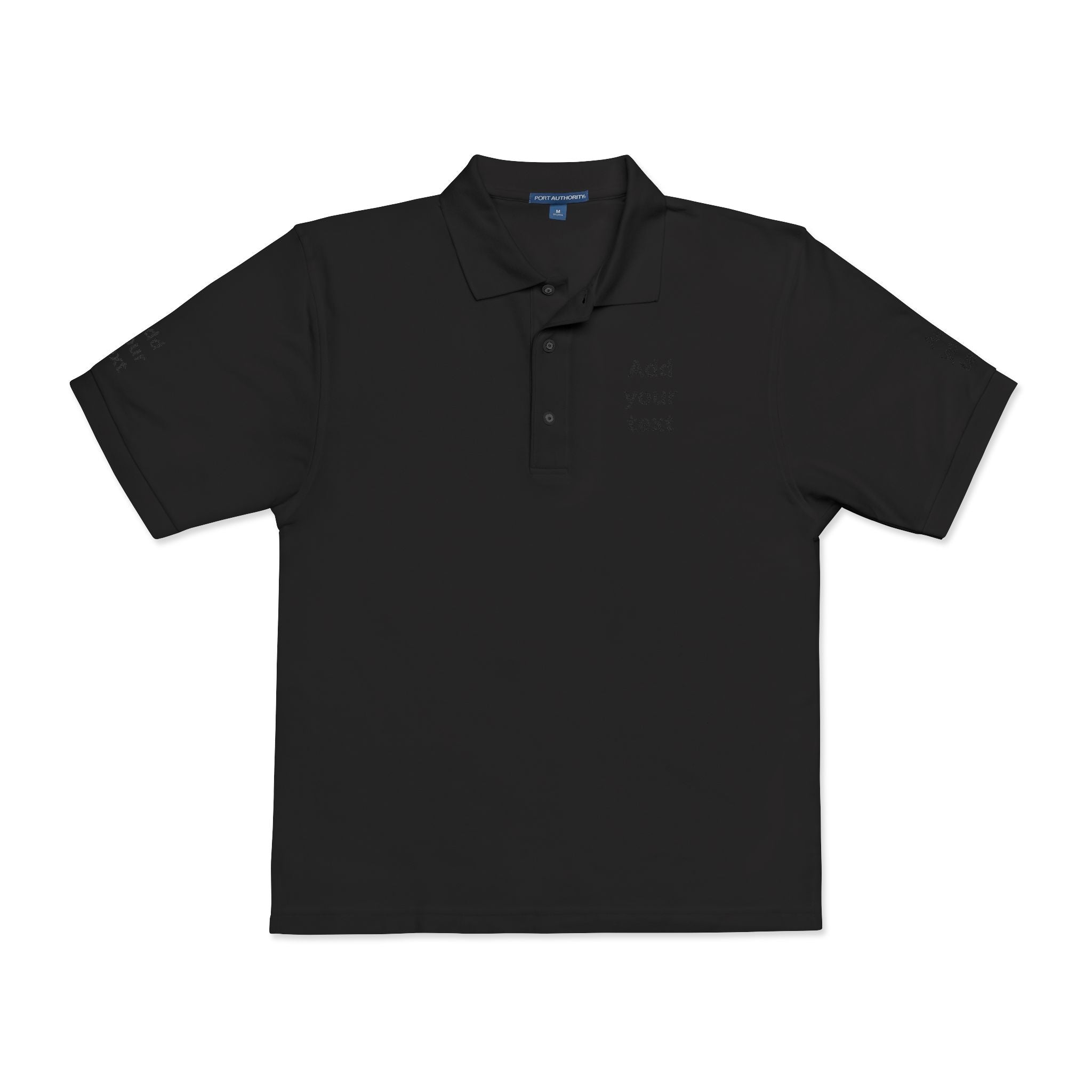 Embroidered Custom Polo Shirt — Add Your Text Personalized Work & Team Polo