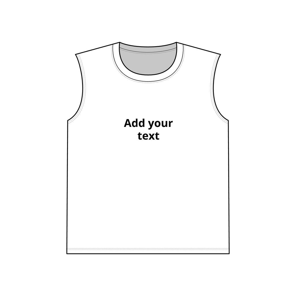 Custom Muscle Tank Top — Personalized Front Text & Back Photo Print