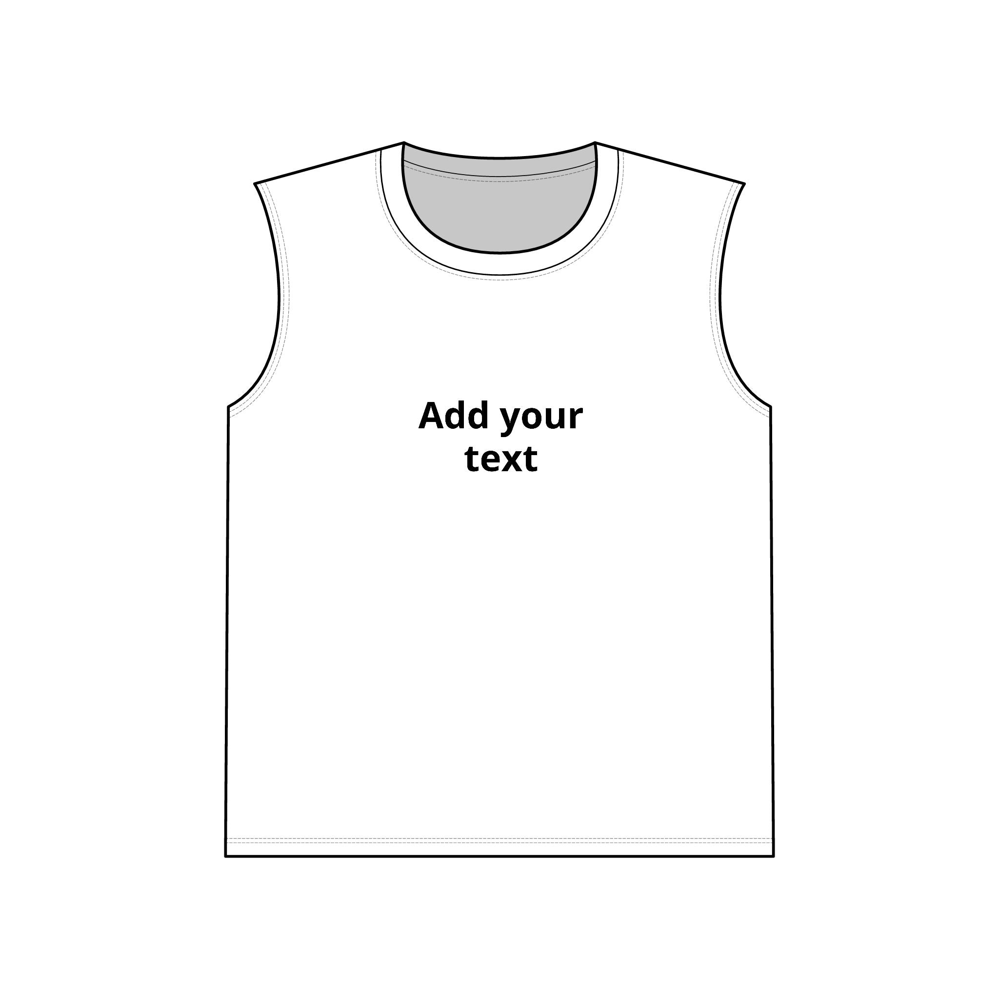Custom Muscle Tank Top — Personalized Front Text & Back Photo Print