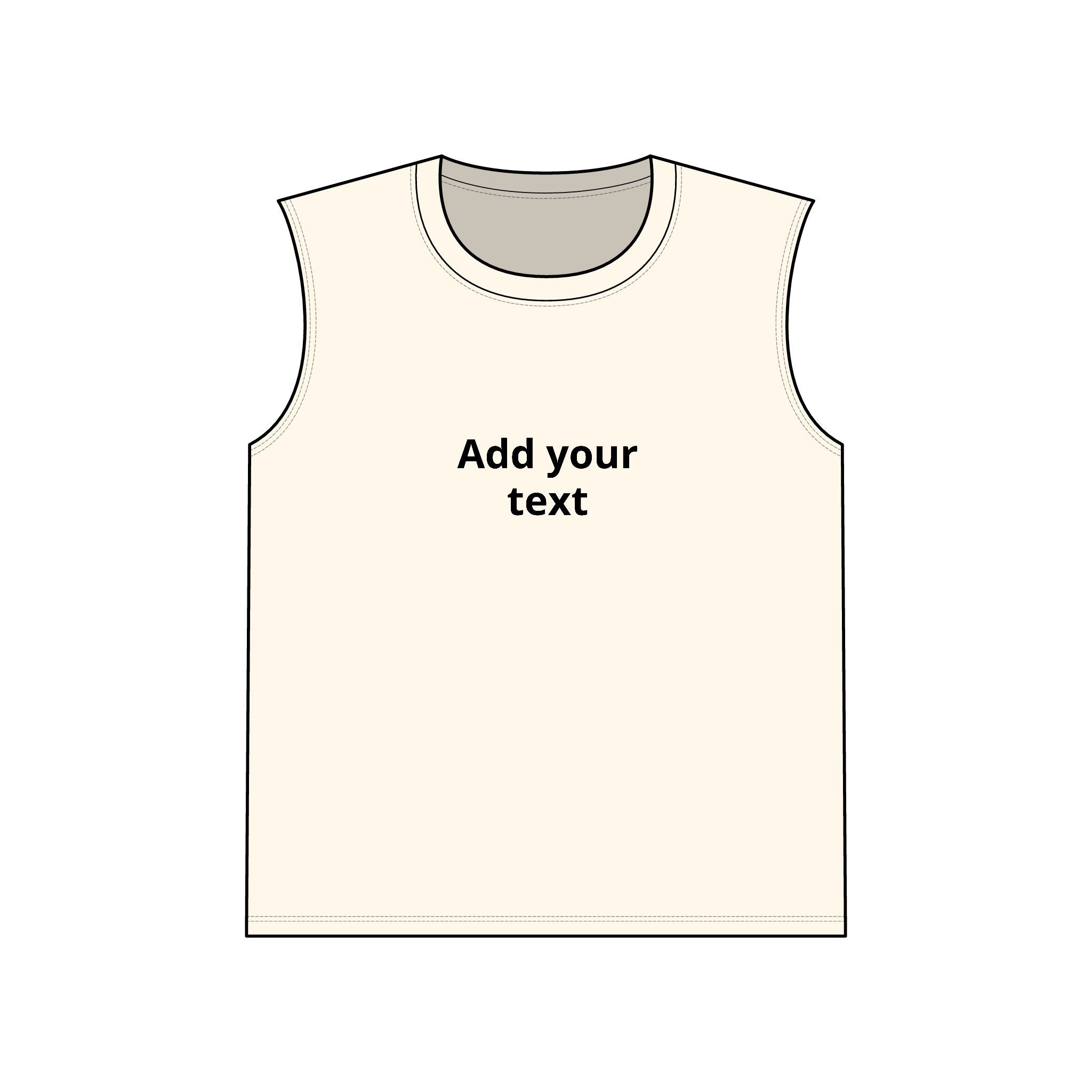 Custom Muscle Tank Top — Personalized Front Text & Back Photo Print