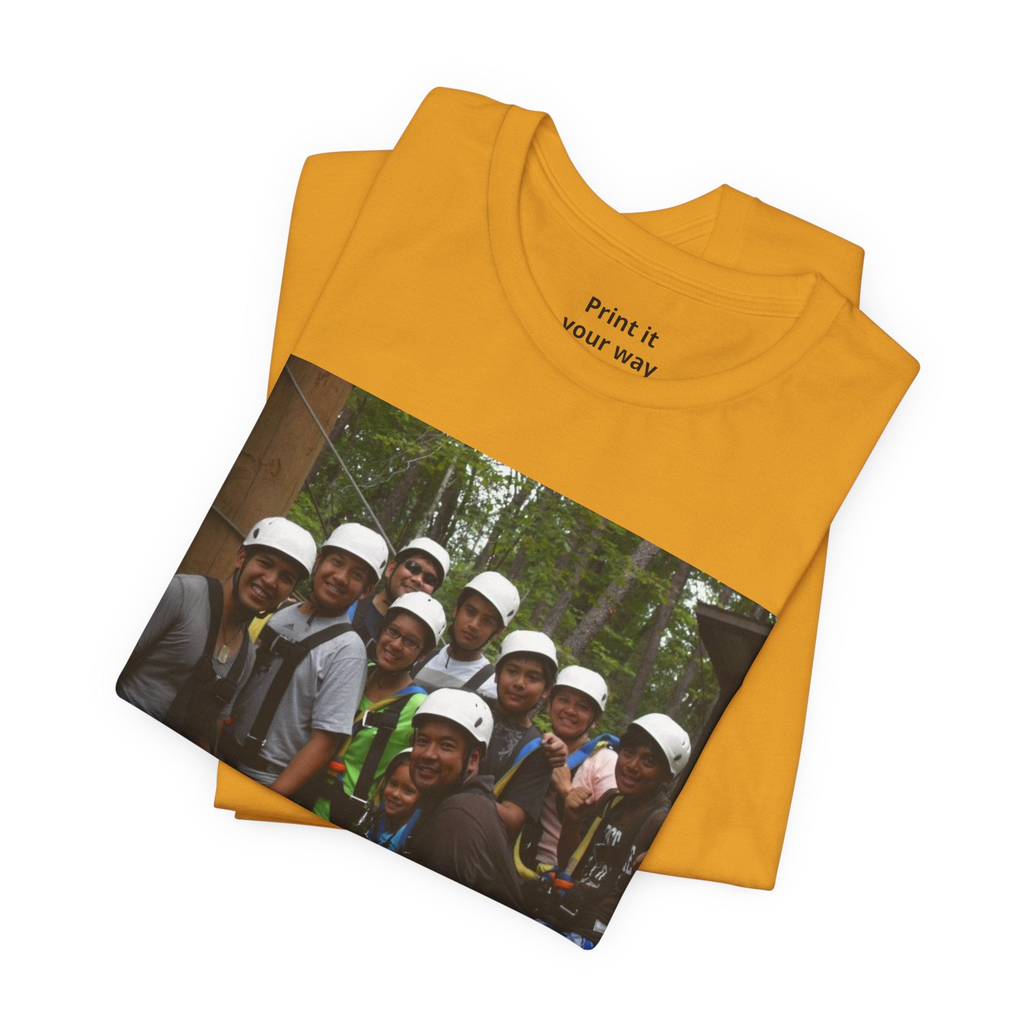 Custom Photo Tee — Add Your Message Personalized Group T-Shirt