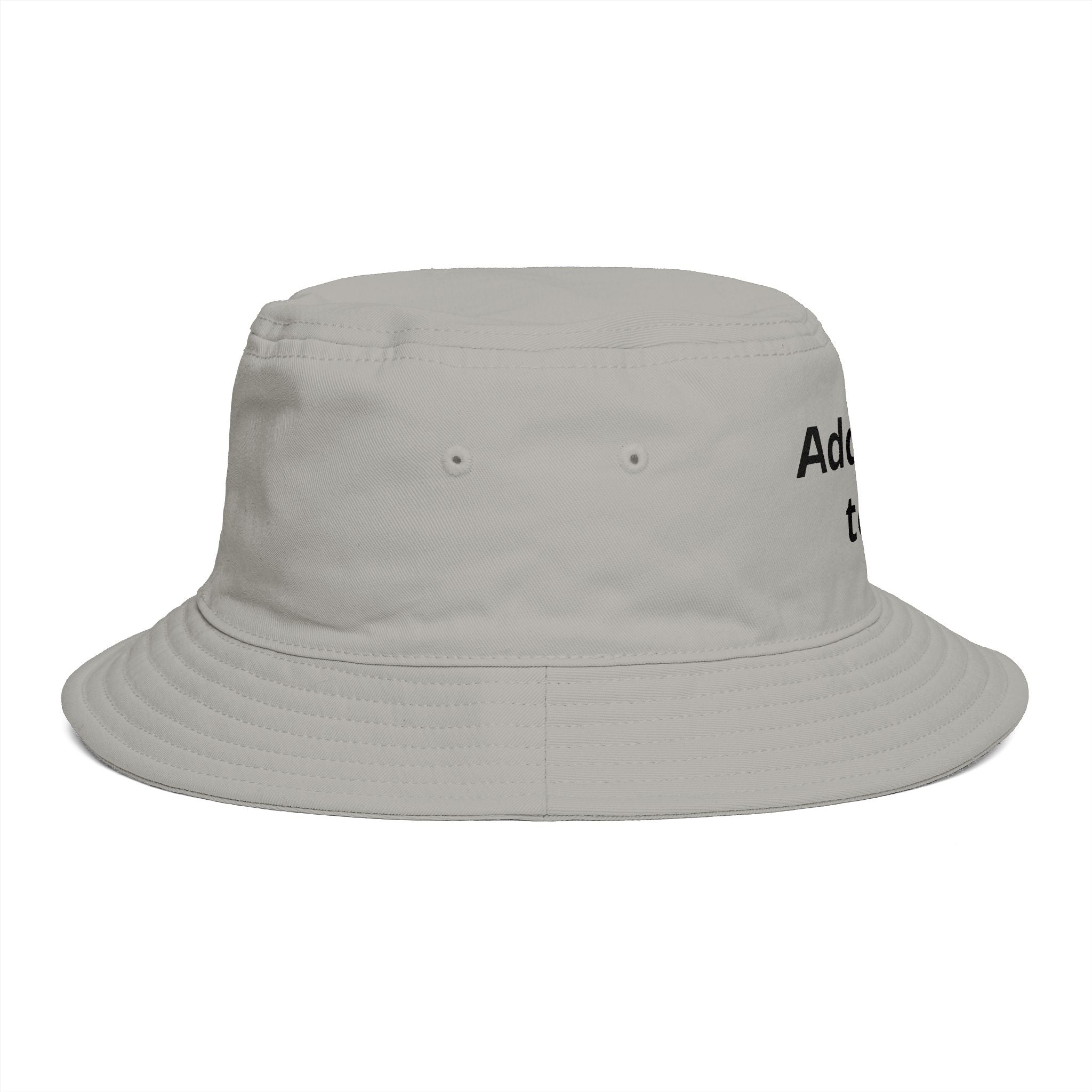 Custom Text Bucket Hat — Personalized Brown Sun Hat