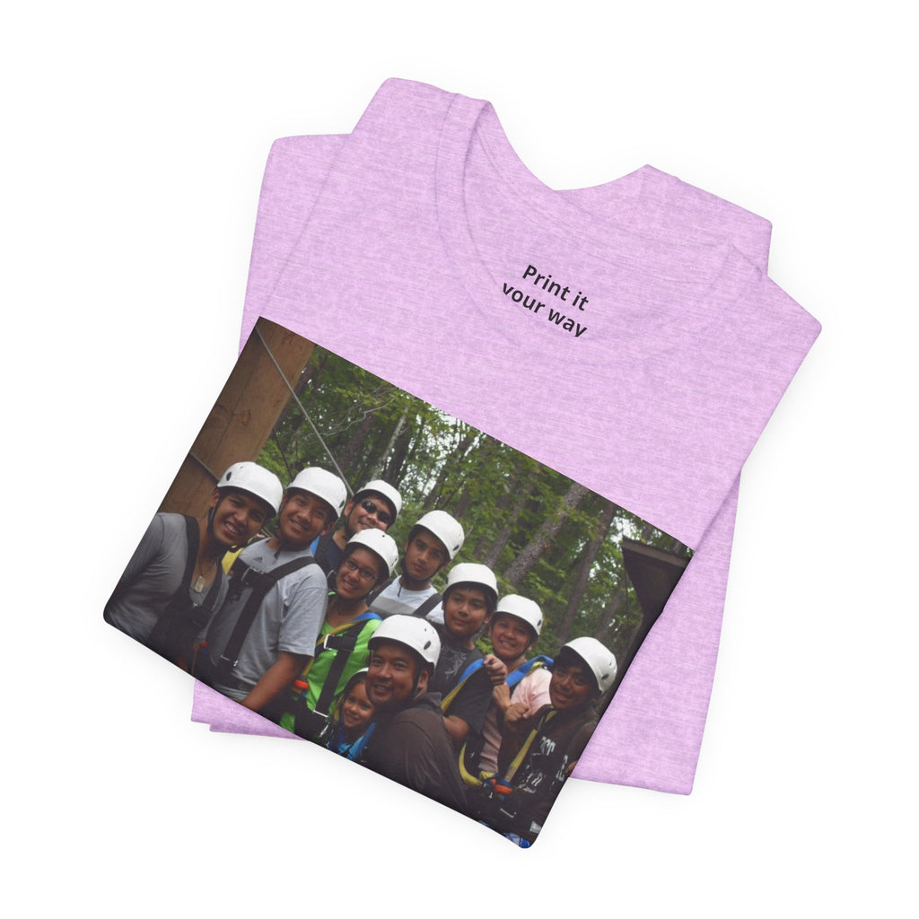 Custom Photo Tee — Add Your Message Personalized Group T-Shirt