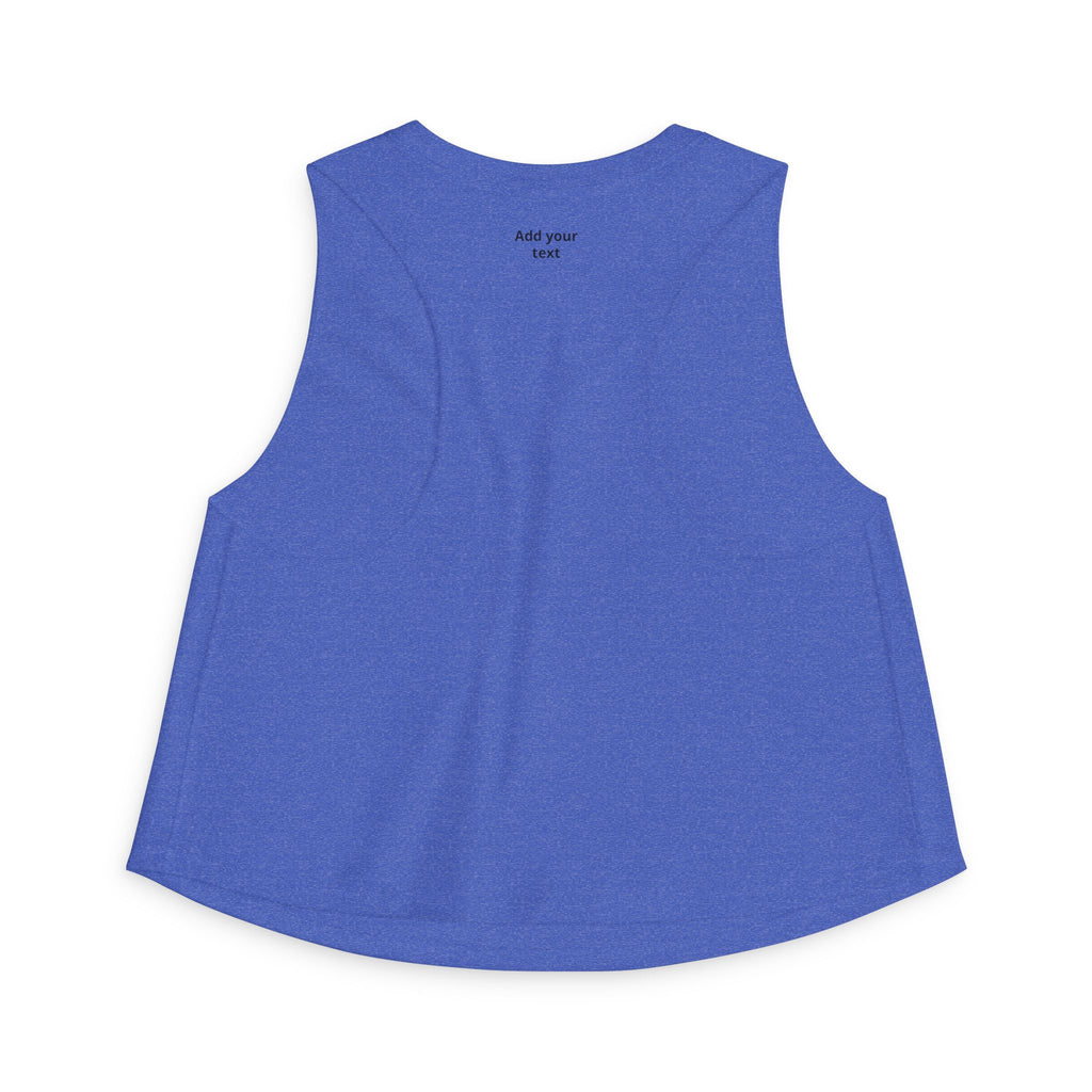 Custom Heart Arrow Crop Top — Add Your Text Personalizable Women's Tank — Valentine's Day & Fundraiser Event Gift for Her