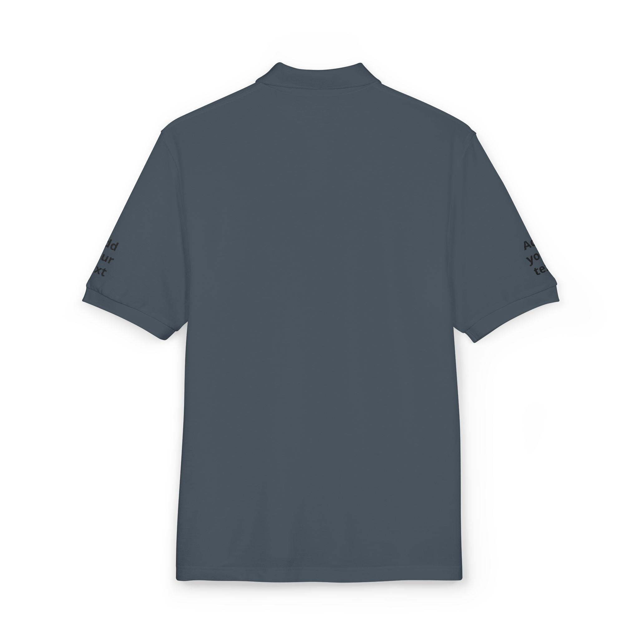 Embroidered Custom Polo Shirt — Add Your Text Personalized Work & Team Polo