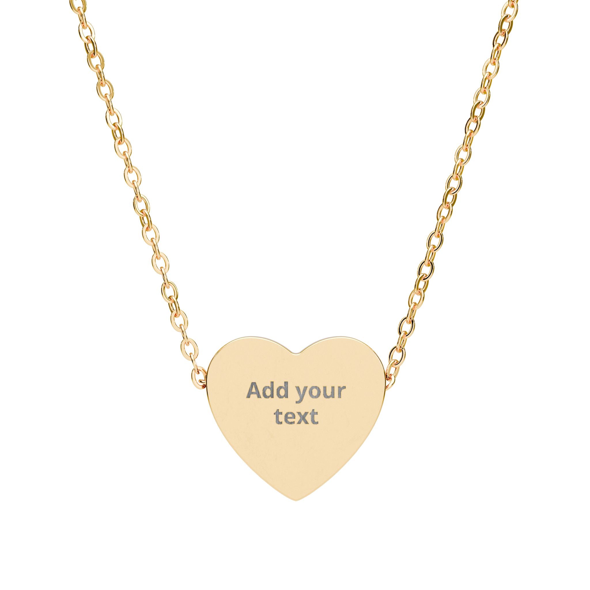 Engravable Heart Necklace — Personalized Sterling Heart Pendant with Custom Text