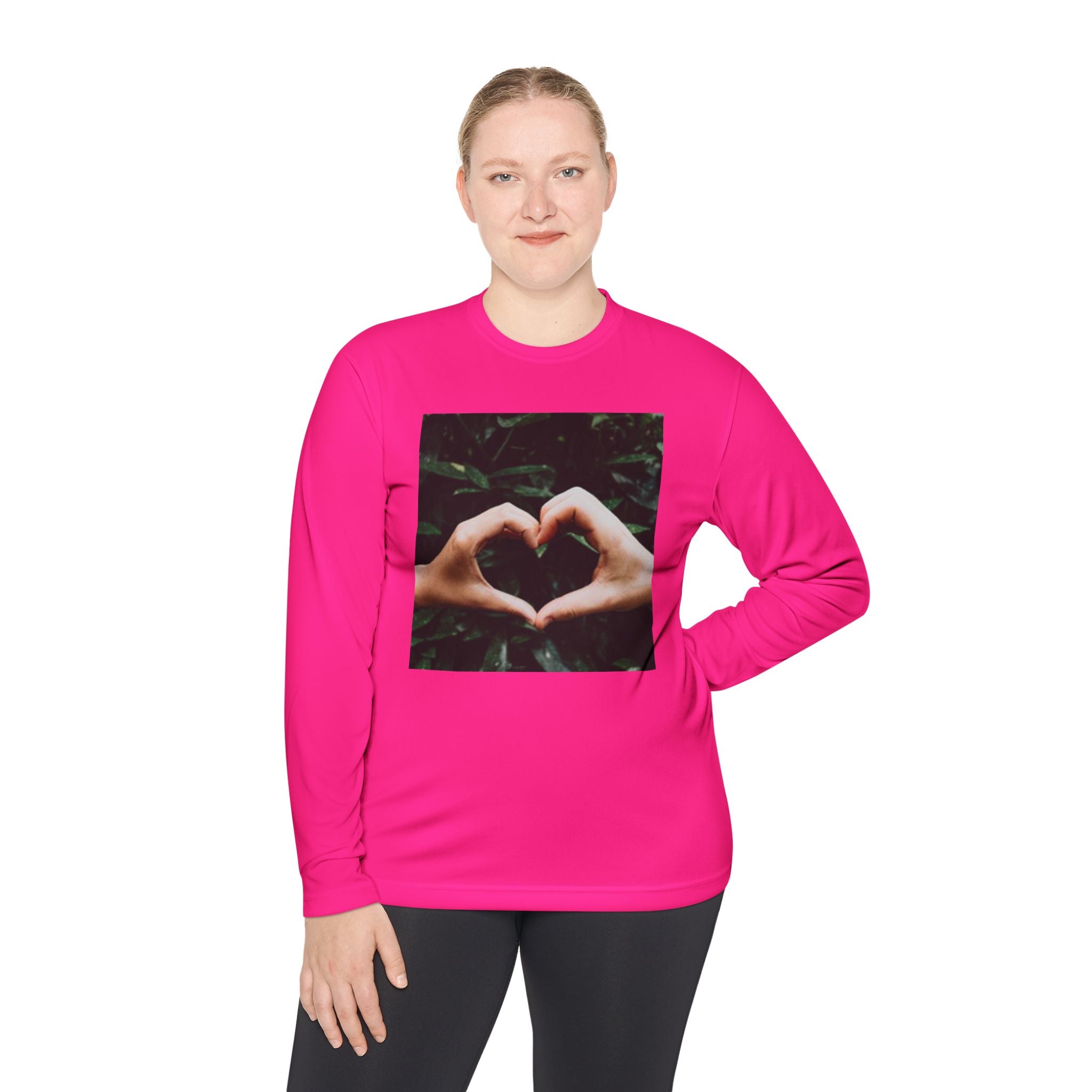 Long Sleeve Tee — Heart Hands Photo Print