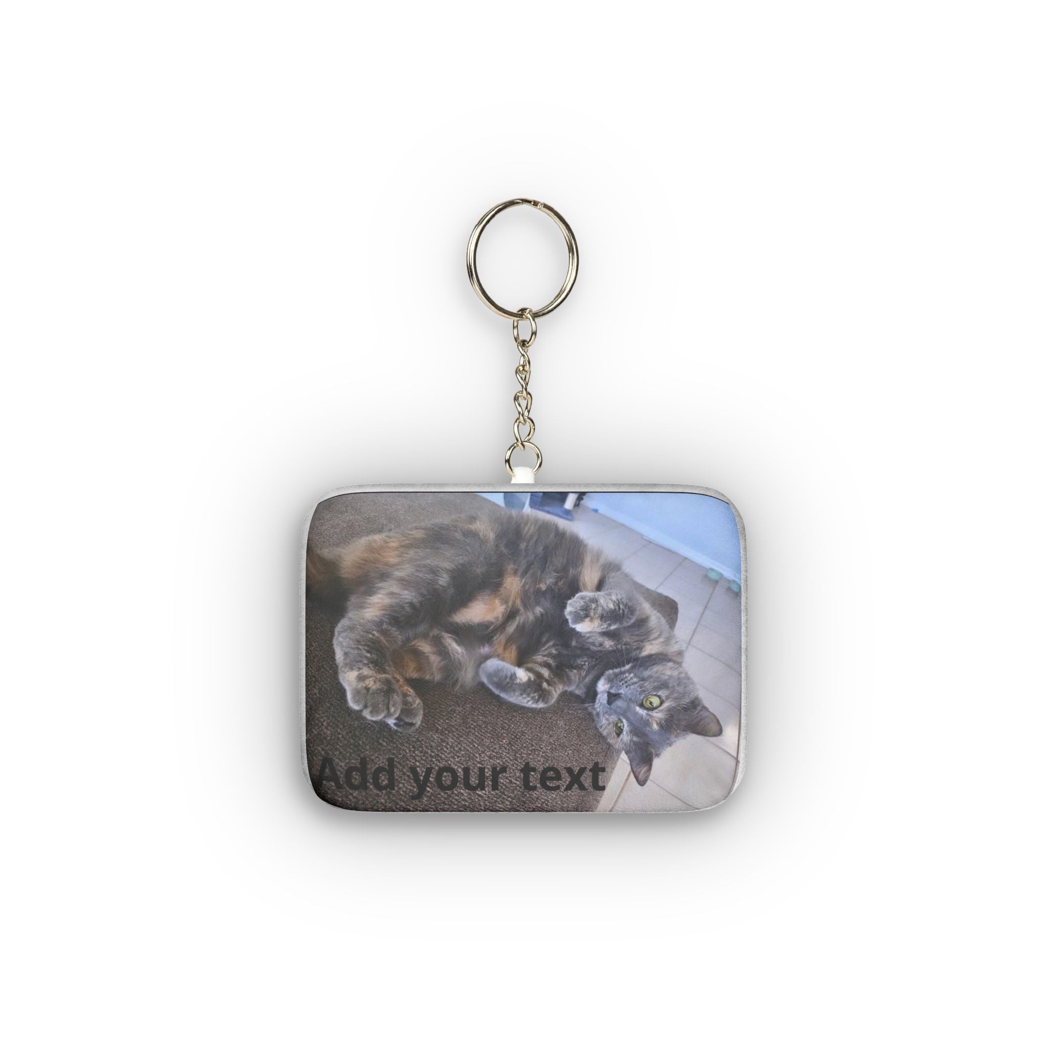 Custom Photo Mini Plush Keychain — Personalized Pet Picture Keyring