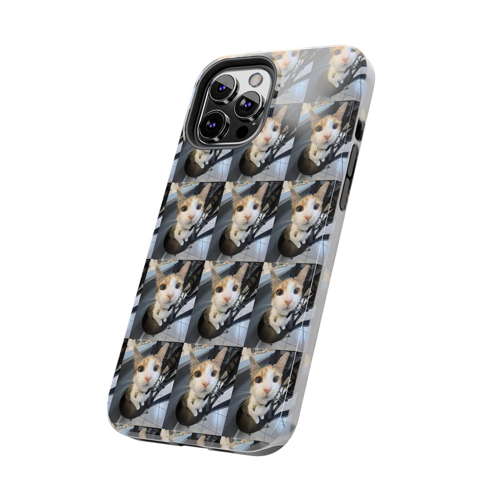 Custom Photo Cat Tough Phone Case — Personalized Grid Collage Protection