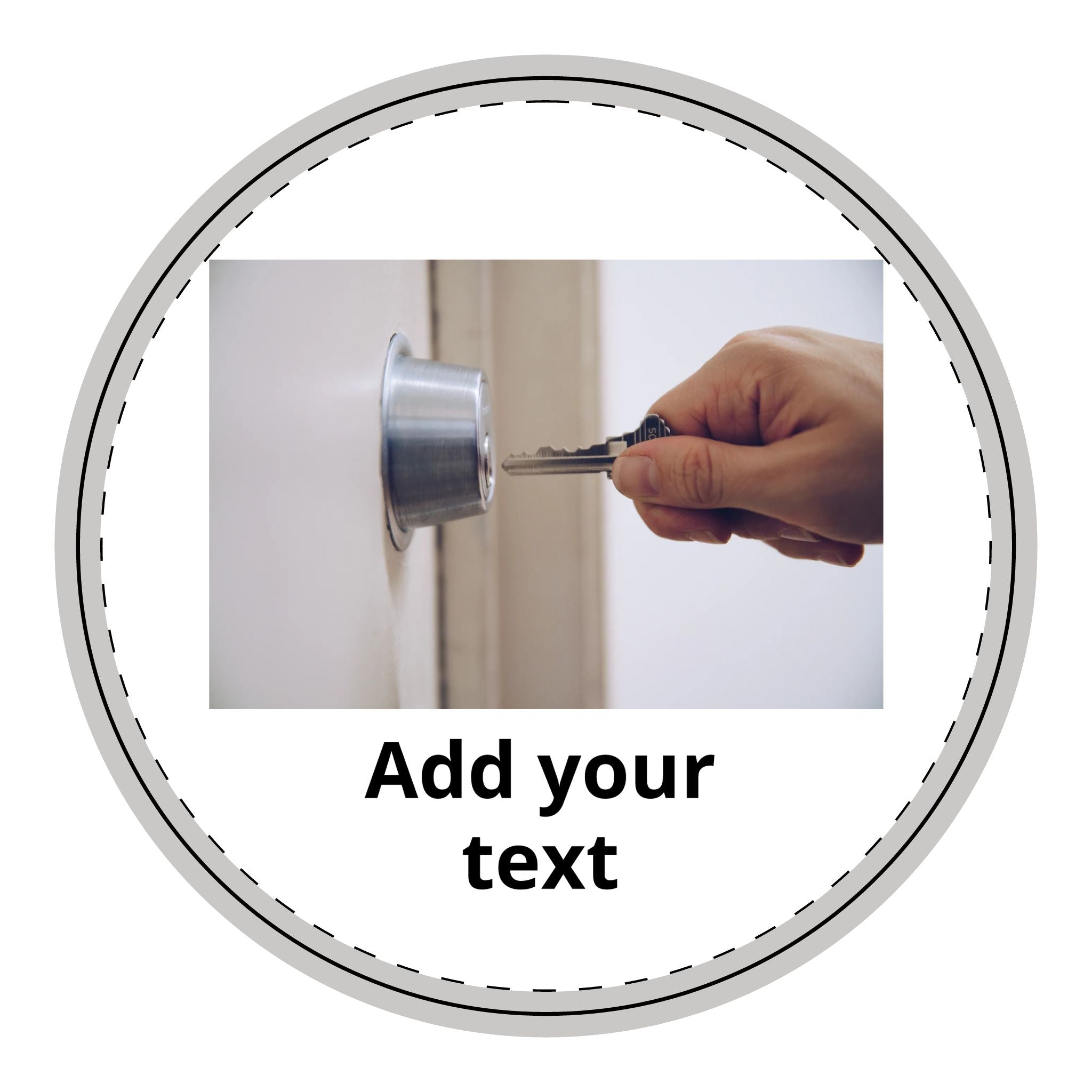 Wooden Hanging Sign — 'Welcome Home' Rustic Key & Door Photo Accent