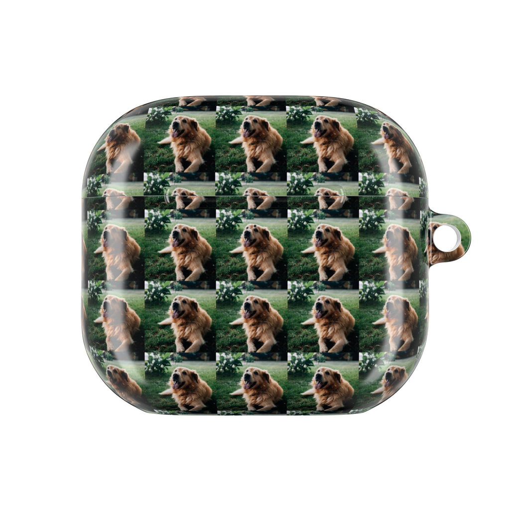 Pet Photo Pattern AirPod Case — Custom Dog & Cat Collage Silicone Cover