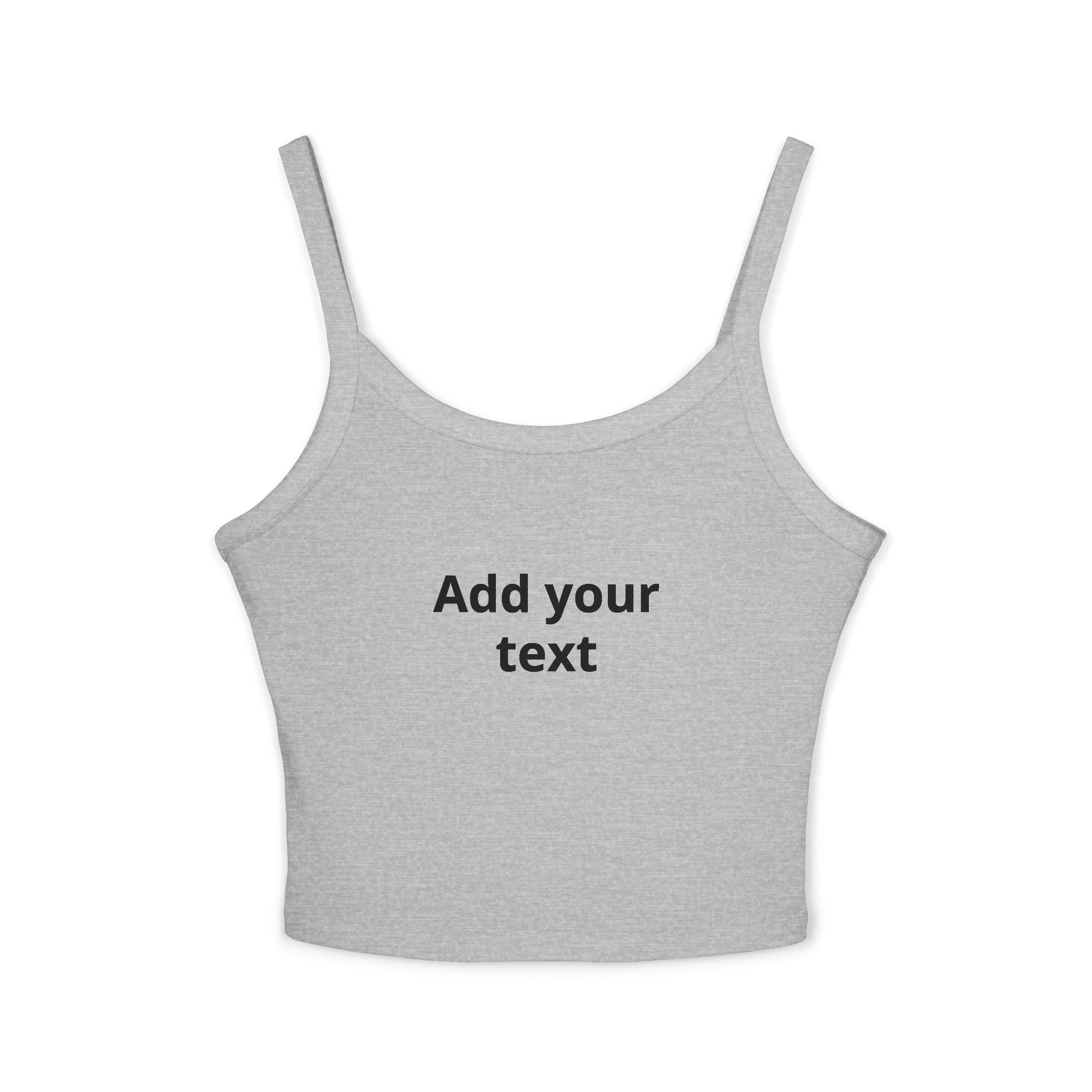 Custom Women's Spaghetti Strap Tank Top — Add Your Text Personalized Crop Top