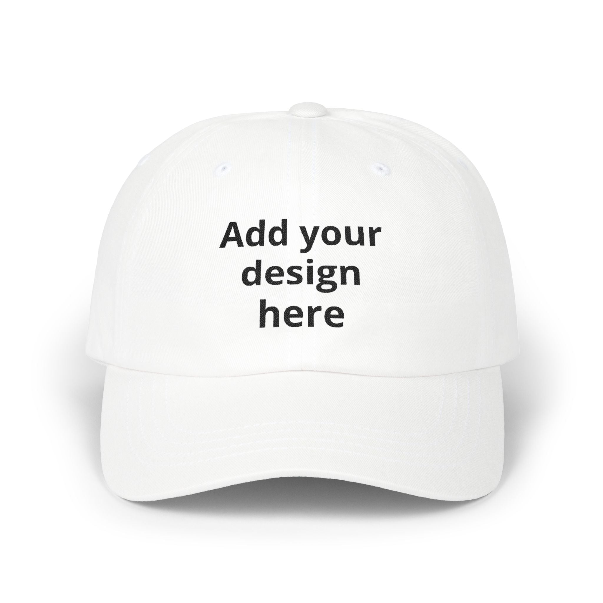 Classic Dad Cap — "Print It Your Way" Adjustable Cotton Baseball Hat