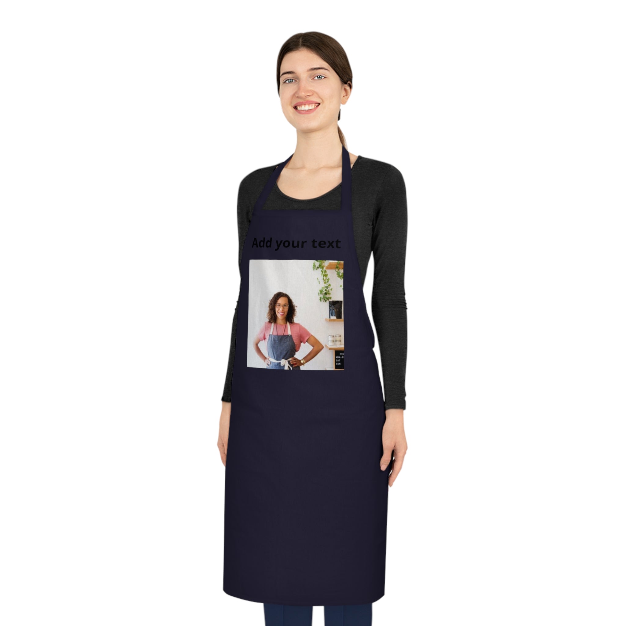 Personalized Photo Cotton Apron — Custom Kitchen Chef Gift