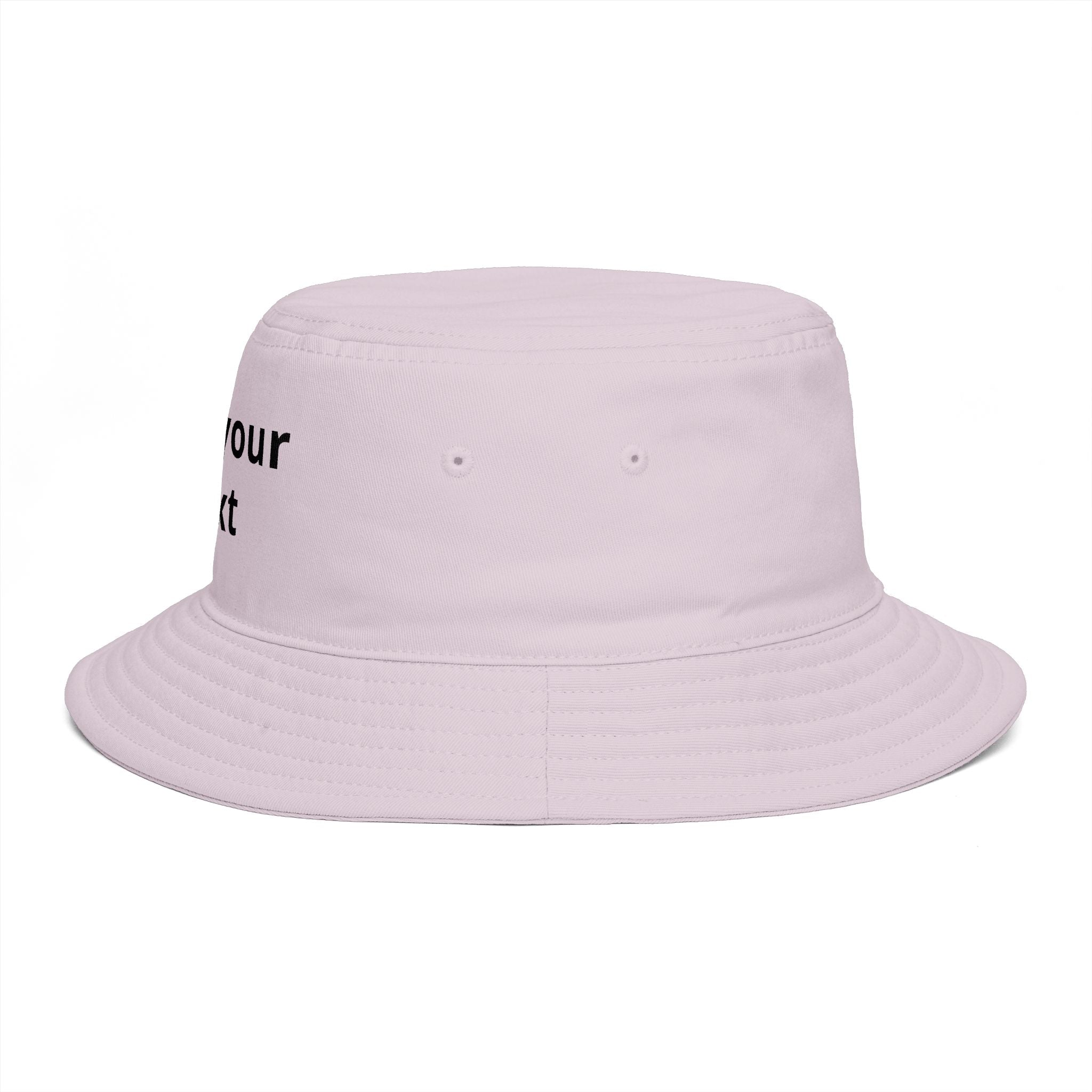 Custom Text Bucket Hat — Personalized Brown Sun Hat