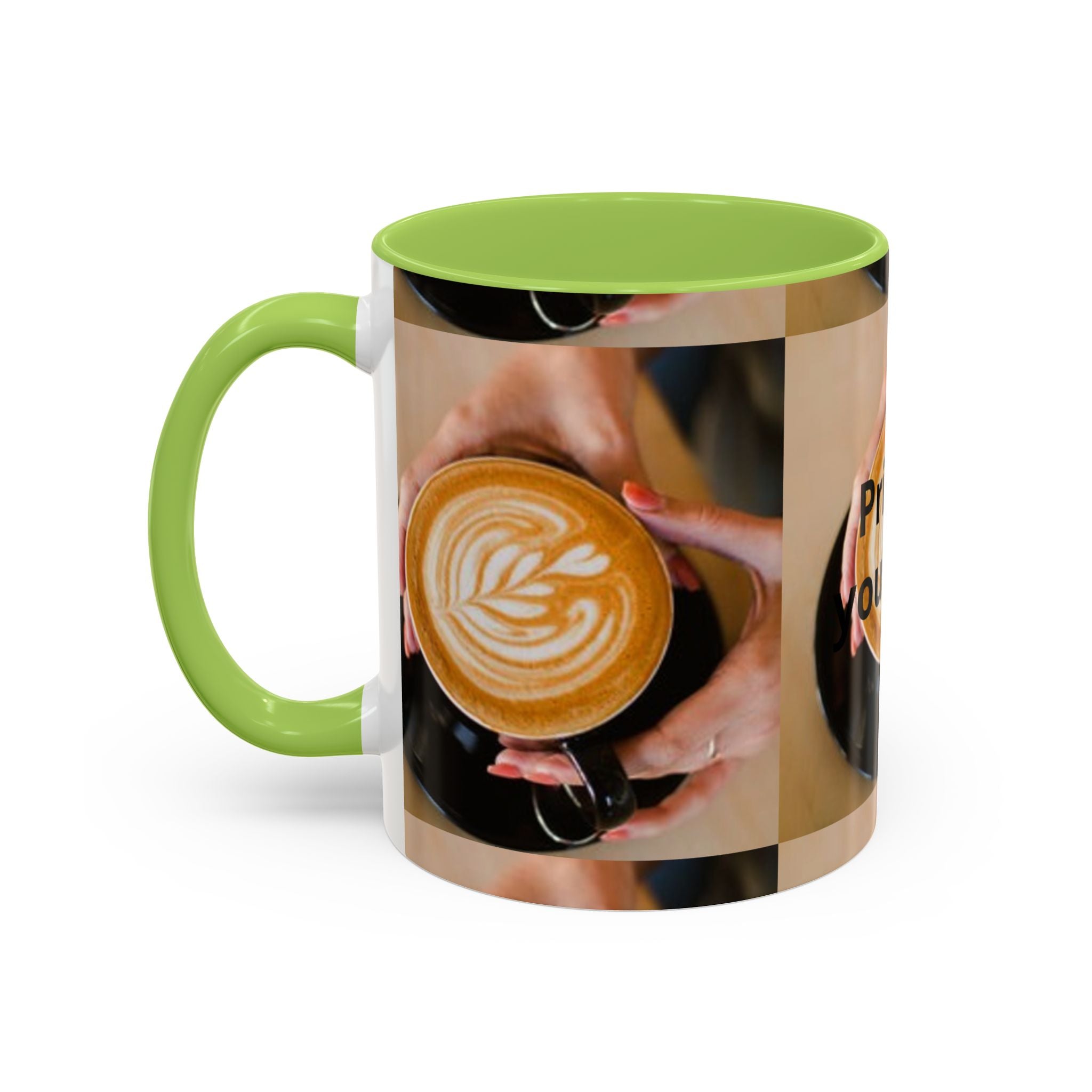 Latte Art Coffee Mug — Barista Hands Holding Latte (11/15 oz)