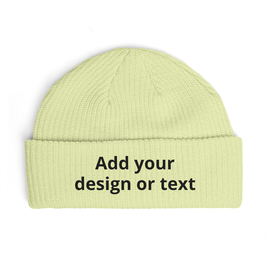 Custom Cuff Beanie — Personalized Knit Hat with Your Text or Design
