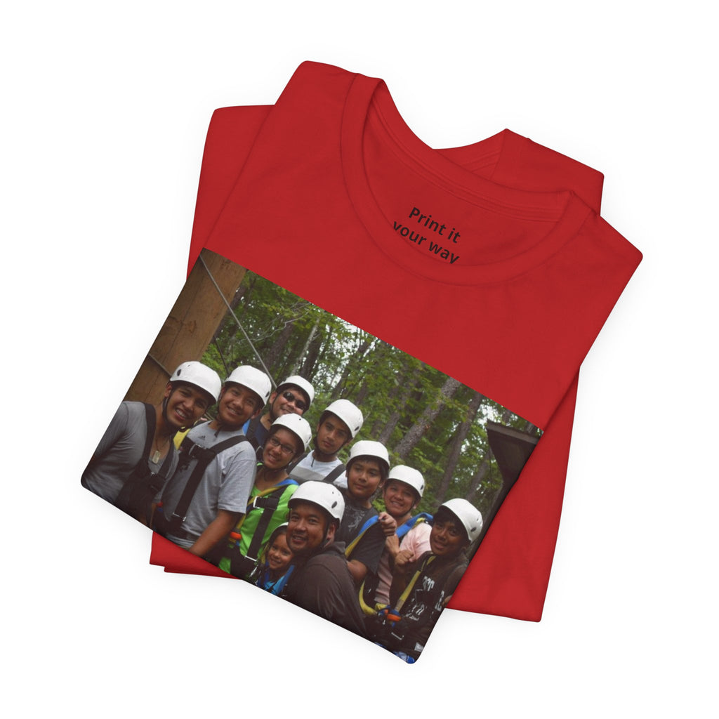 Custom Photo Tee — Add Your Message Personalized Group T-Shirt