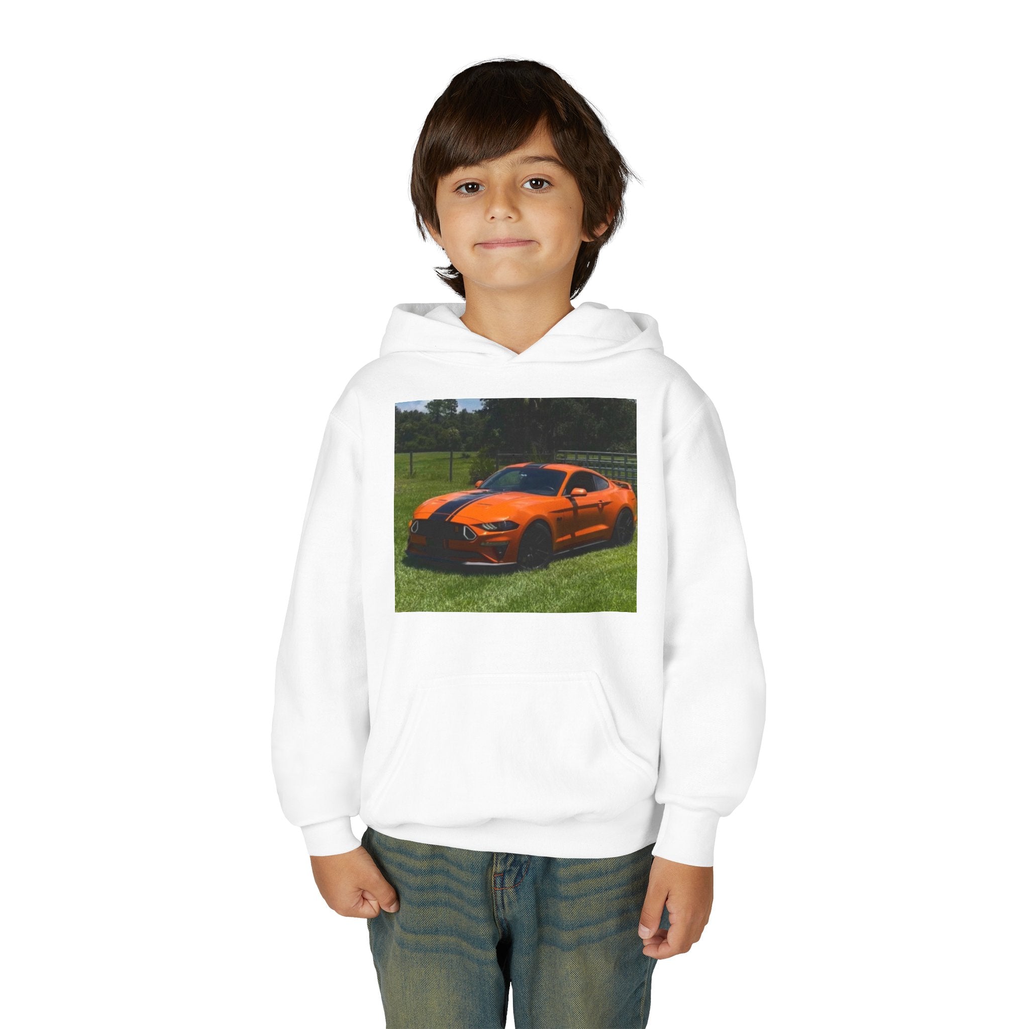 Youth Car Hoodie – Customizable Sports Car Photo Hooded Sweatshirt
