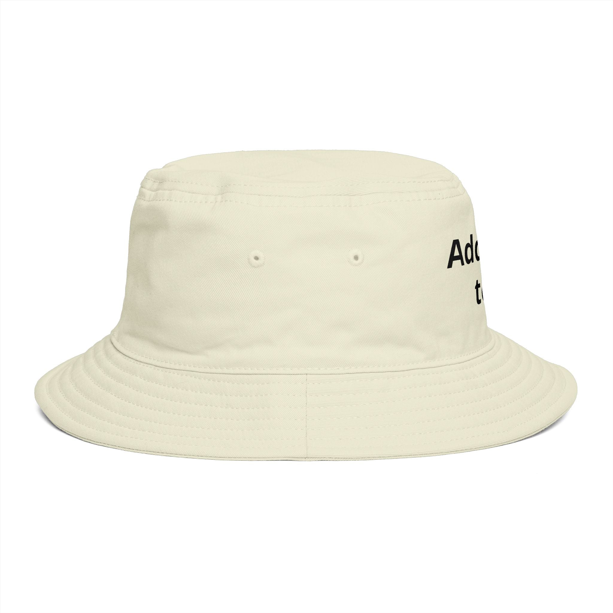 Custom Text Bucket Hat — Personalized Brown Sun Hat