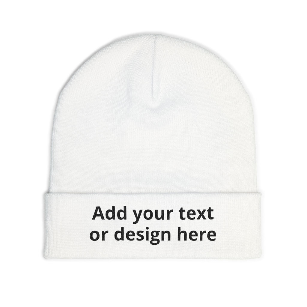 Custom Embroidered Knit Beanie — Personalized Cuff Hat