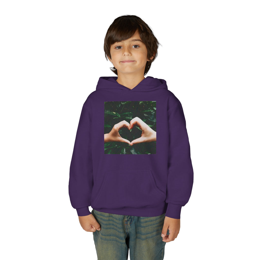 Youth Hoodie — Heart Hands Photo Graphic Hooded Sweatshirt