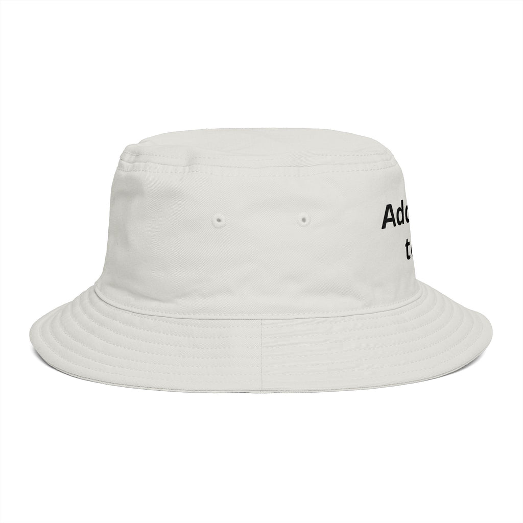 Custom Text Bucket Hat — Personalized Brown Sun Hat