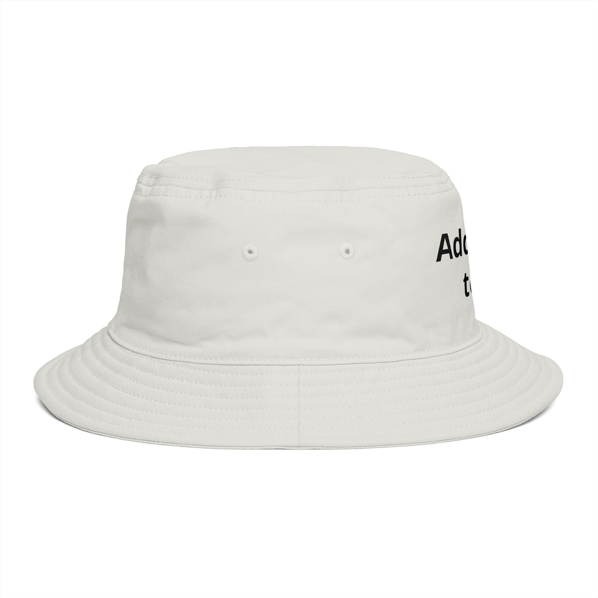 Custom Text Bucket Hat — Personalized Brown Sun Hat