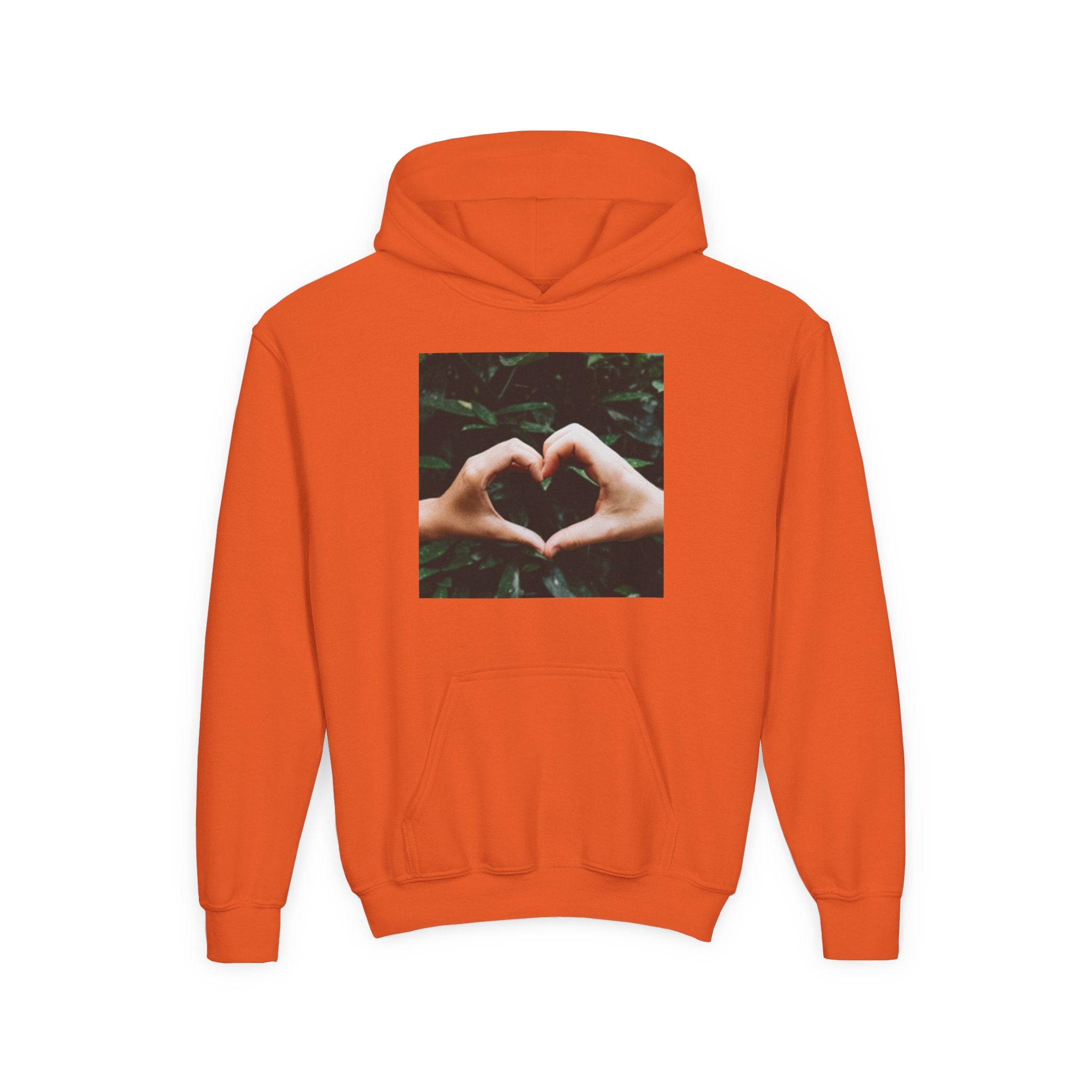 Youth Hoodie — Heart Hands Photo Graphic Hooded Sweatshirt