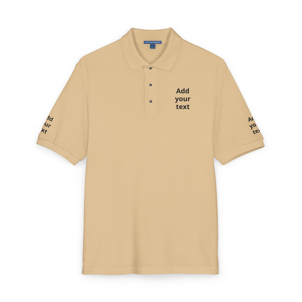 Embroidered Custom Polo Shirt — Add Your Text Personalized Work & Team Polo