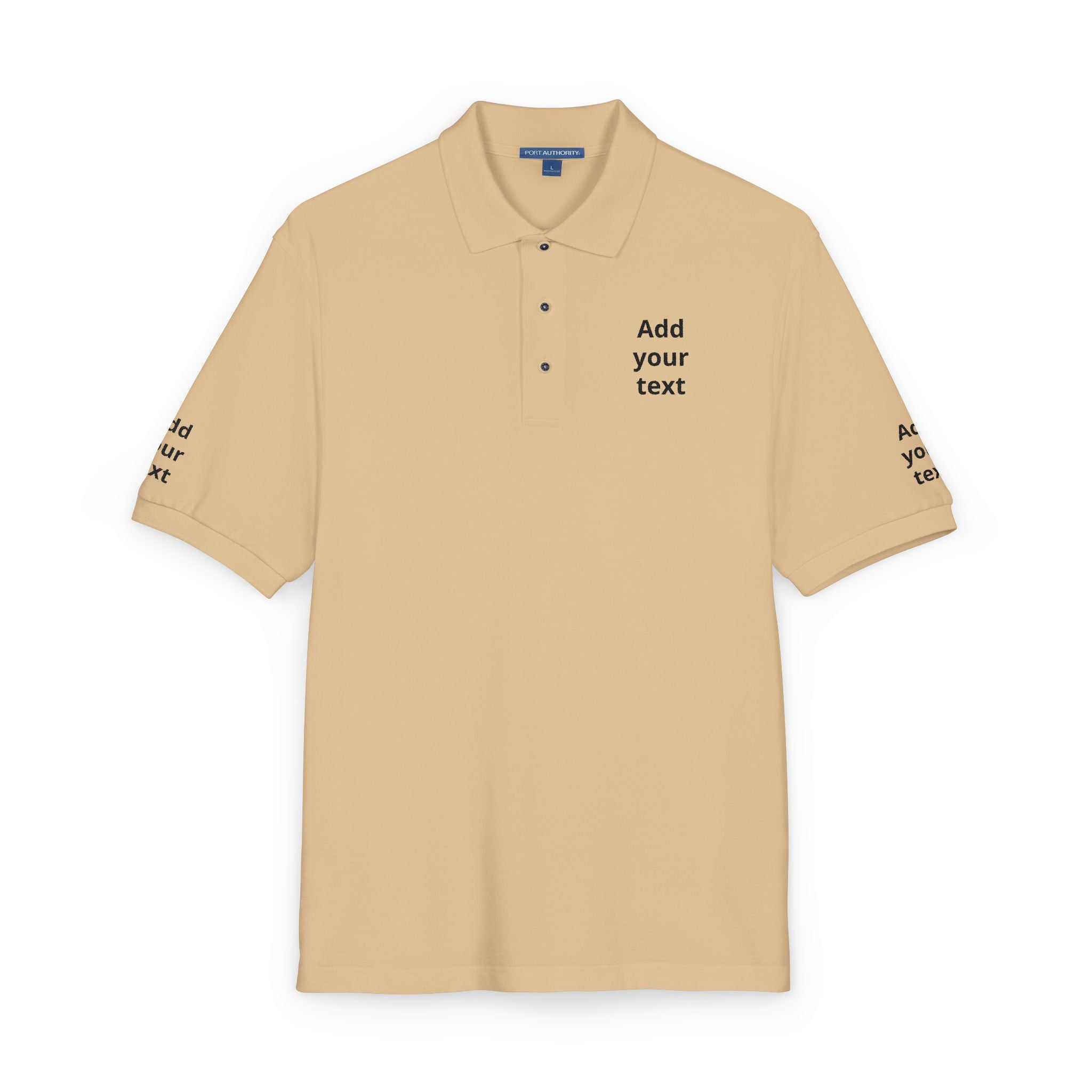 Embroidered Custom Polo Shirt — Add Your Text Personalized Work & Team Polo
