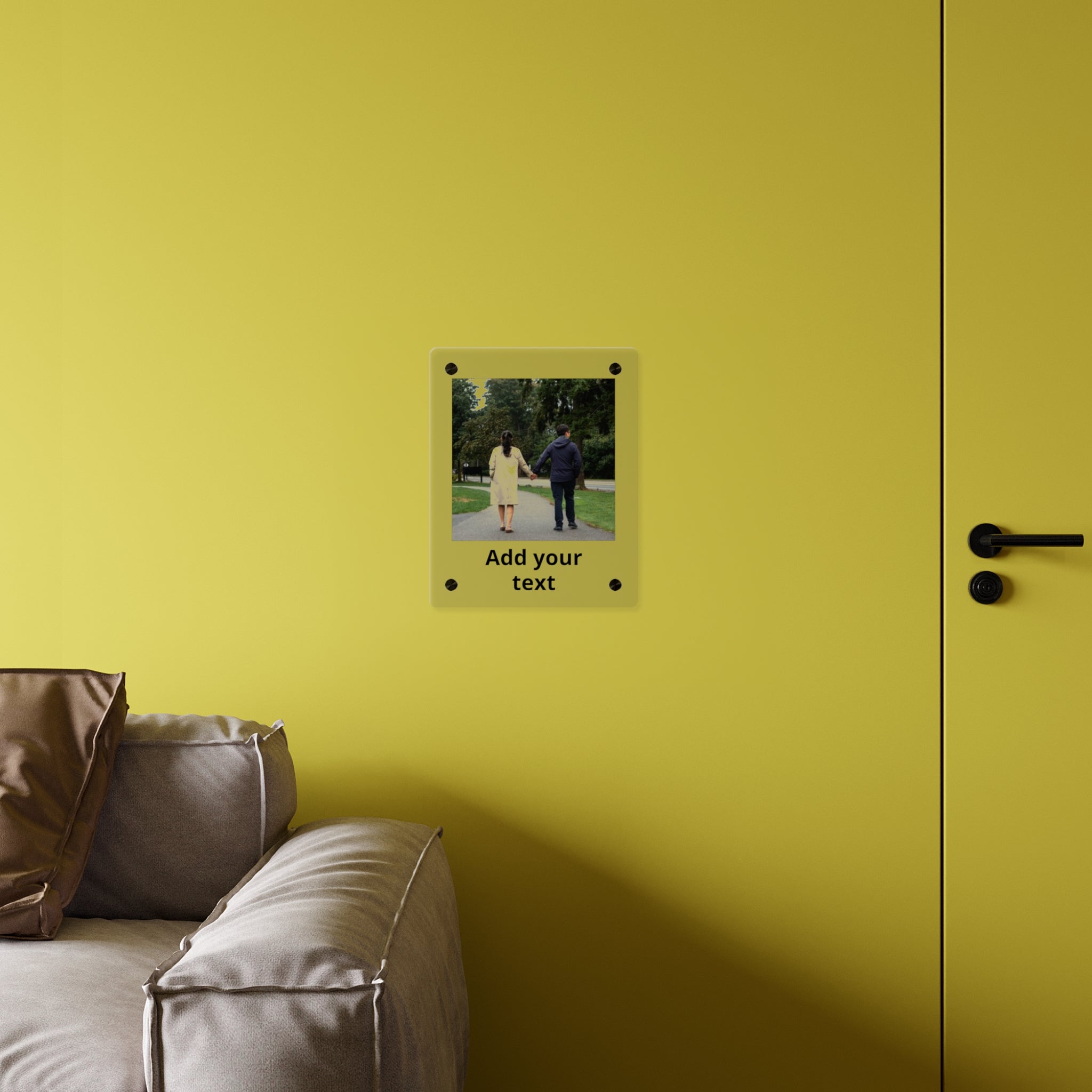 Personalized Acrylic Wall Art Panel — Custom Photo & Text Plaque