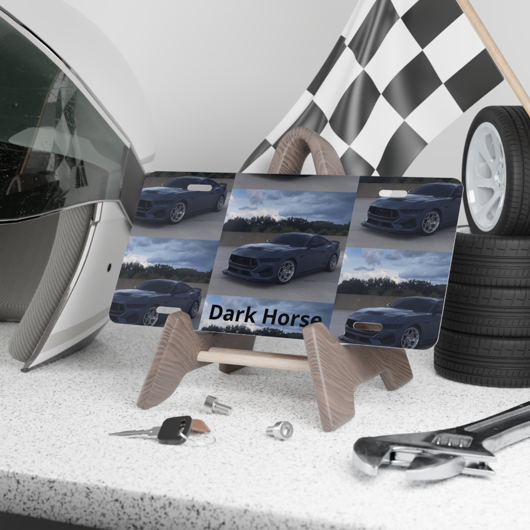 Dark Horse Car License Plate — Custom Automotive Vanity Plate