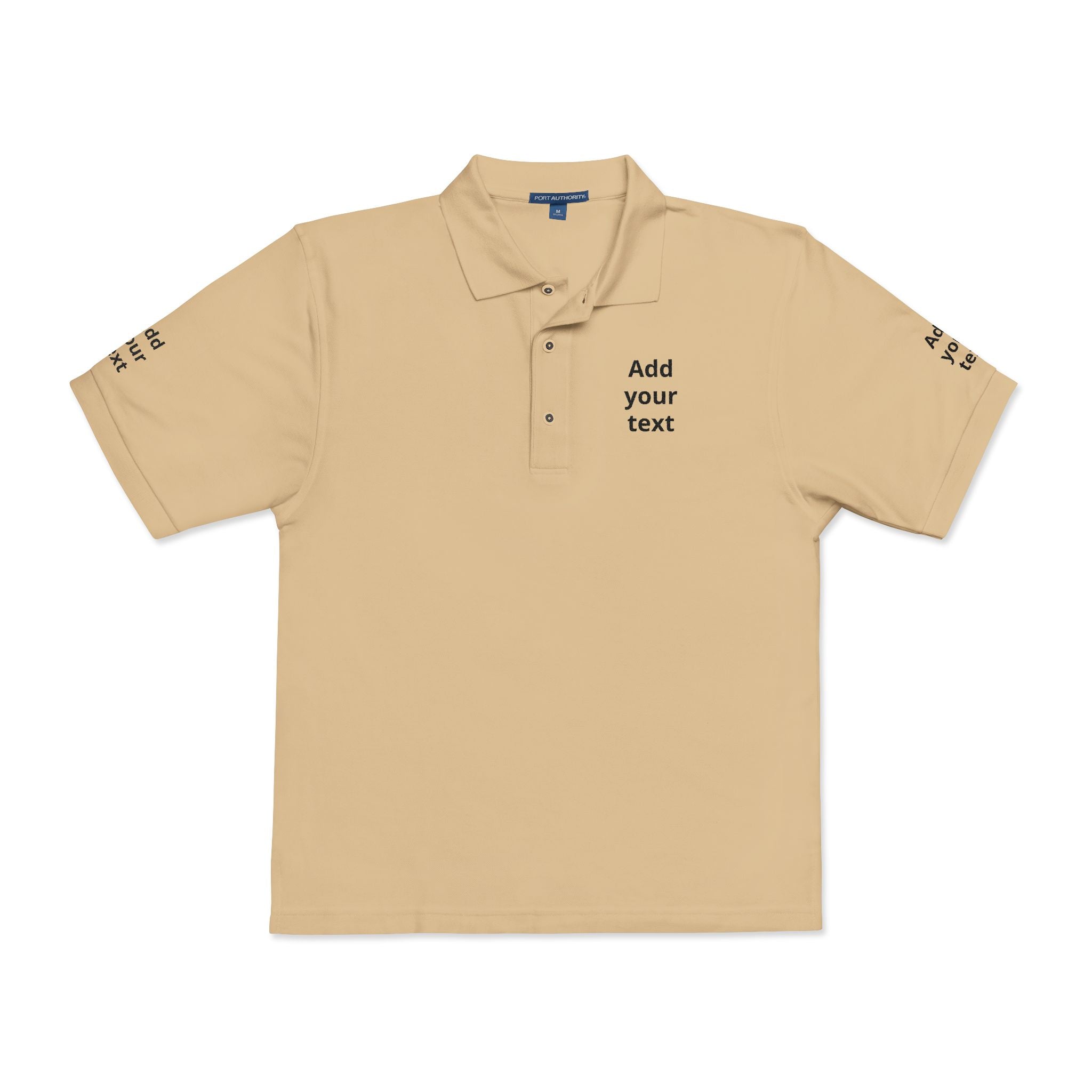 Embroidered Custom Polo Shirt — Add Your Text Personalized Work & Team Polo