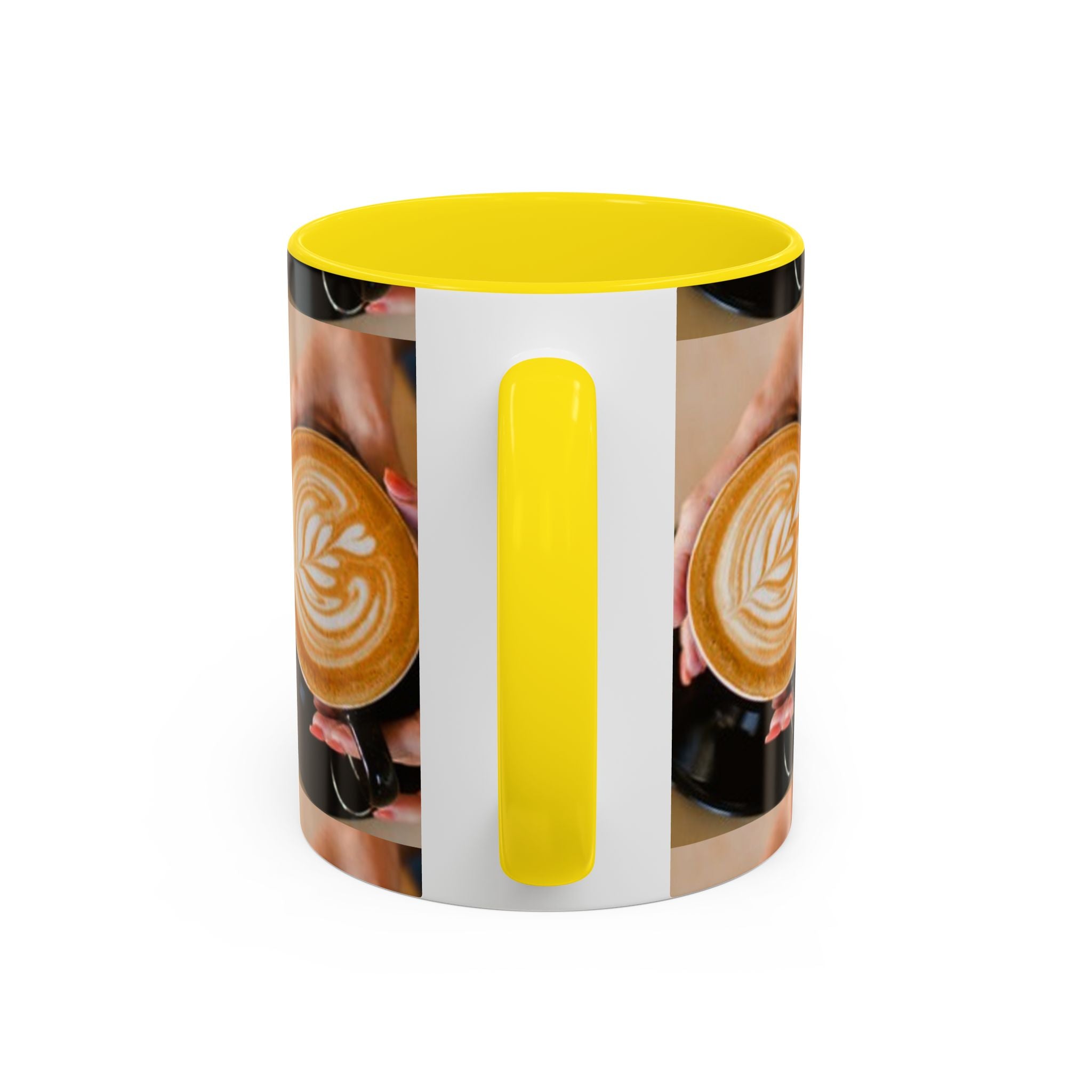 Latte Art Coffee Mug — Barista Hands Holding Latte (11/15 oz)