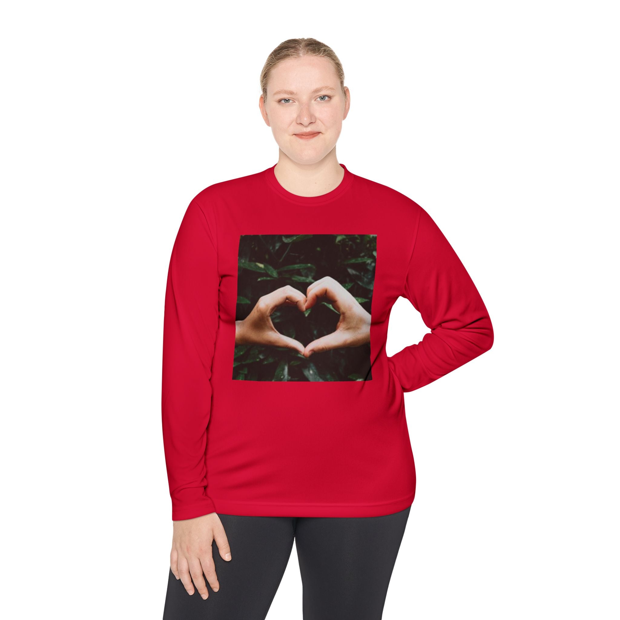 Long Sleeve Tee — Heart Hands Photo Print