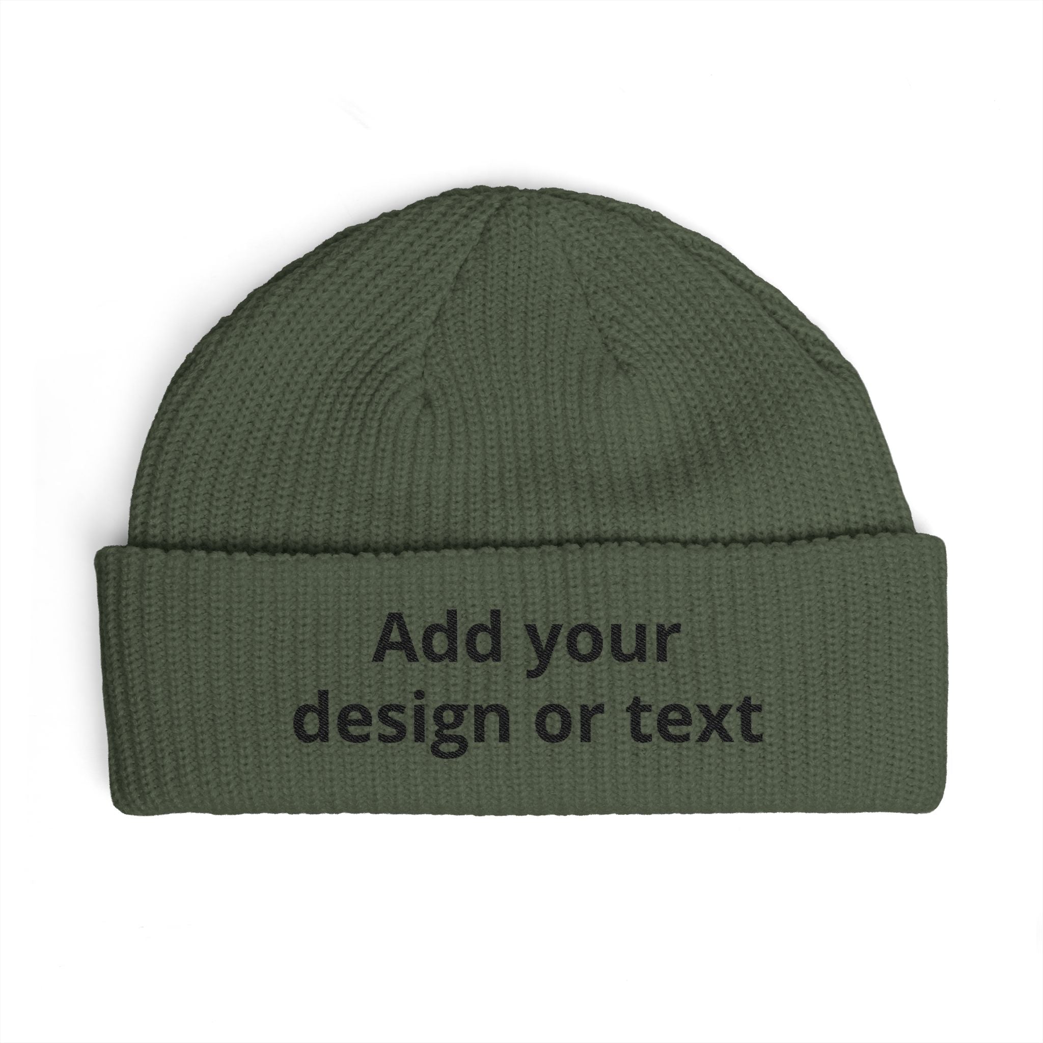 Custom Cuff Beanie — Personalized Knit Hat with Your Text or Design
