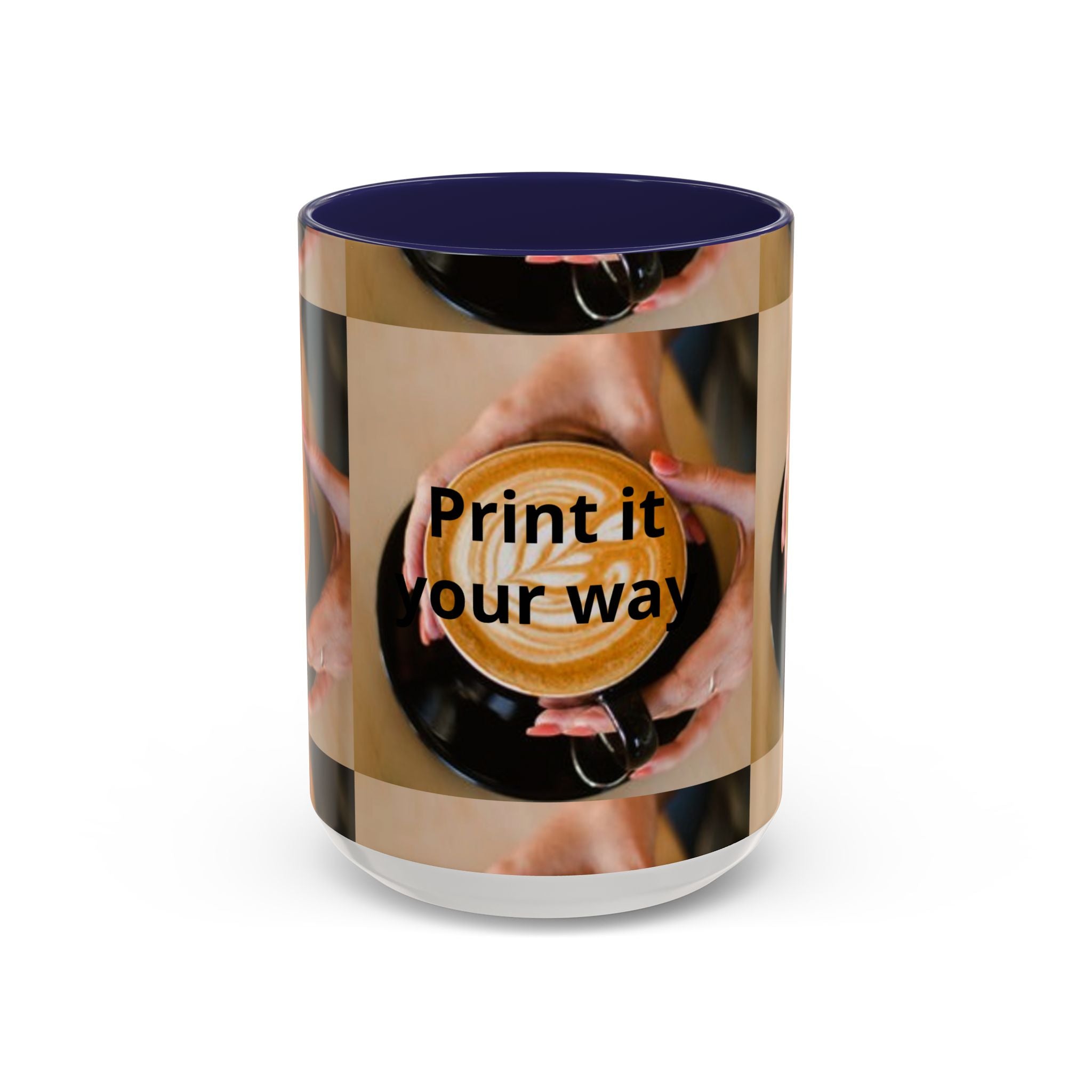 Latte Art Coffee Mug — Barista Hands Holding Latte (11/15 oz)