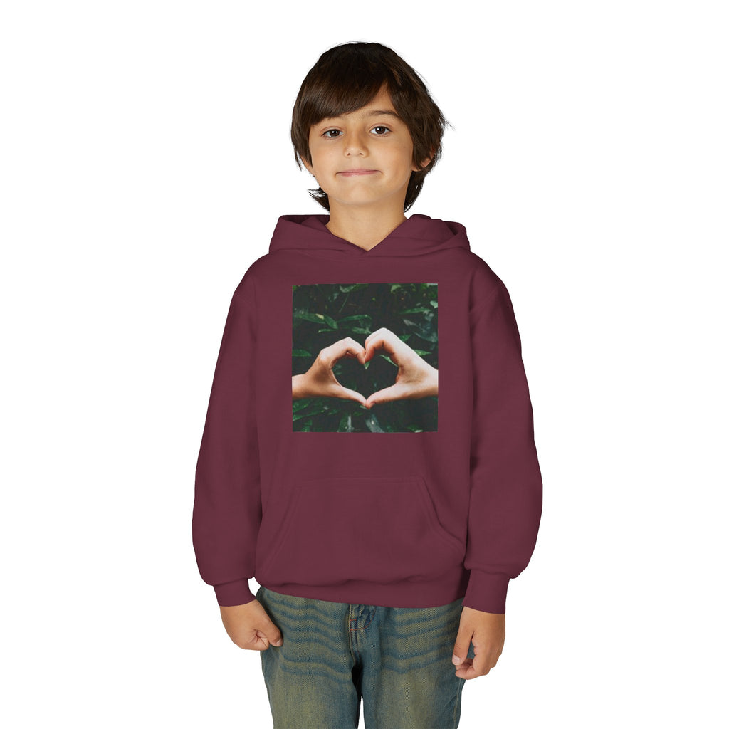 Youth Hoodie — Heart Hands Photo Graphic Hooded Sweatshirt