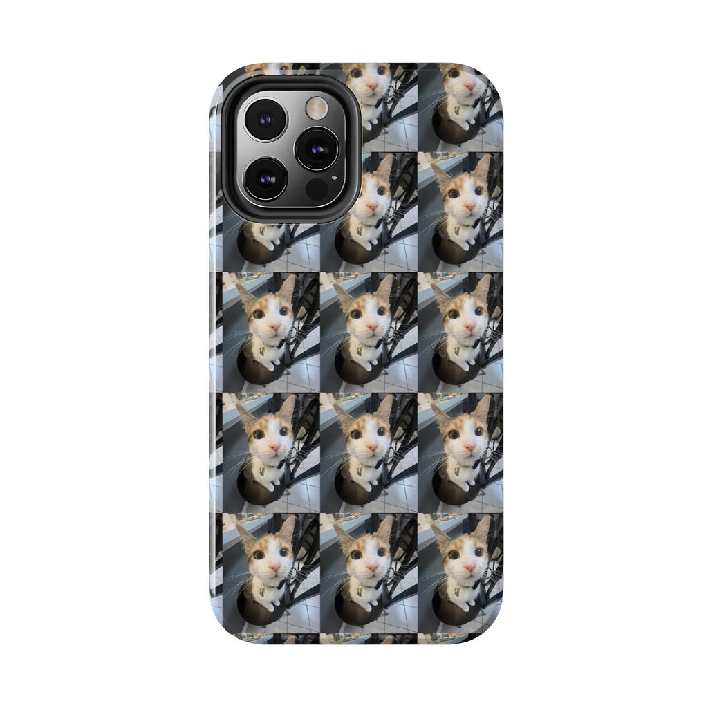 Custom Photo Cat Tough Phone Case — Personalized Grid Collage Protection