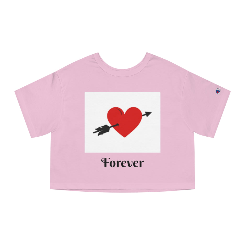 Valentine Heart Arrow "Forever" Cropped Tee