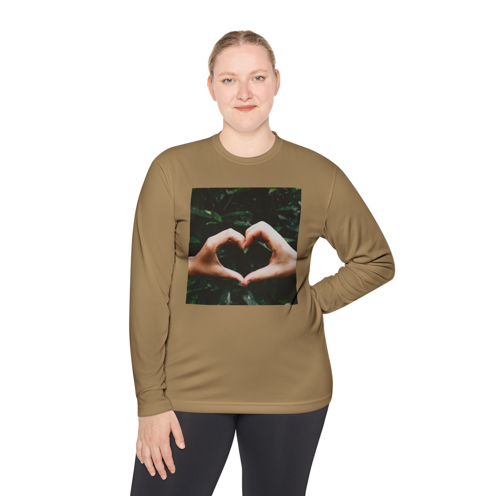 Long Sleeve Tee — Heart Hands Photo Print